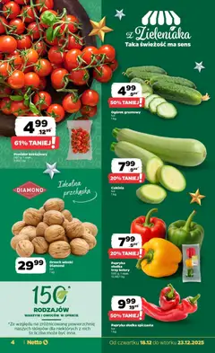 Pogląd oferty "Netto gazetka - Spożywcza" - ważna od 18.12.2025 | Strona: 4 | Produkty: Papryka, Cukinia