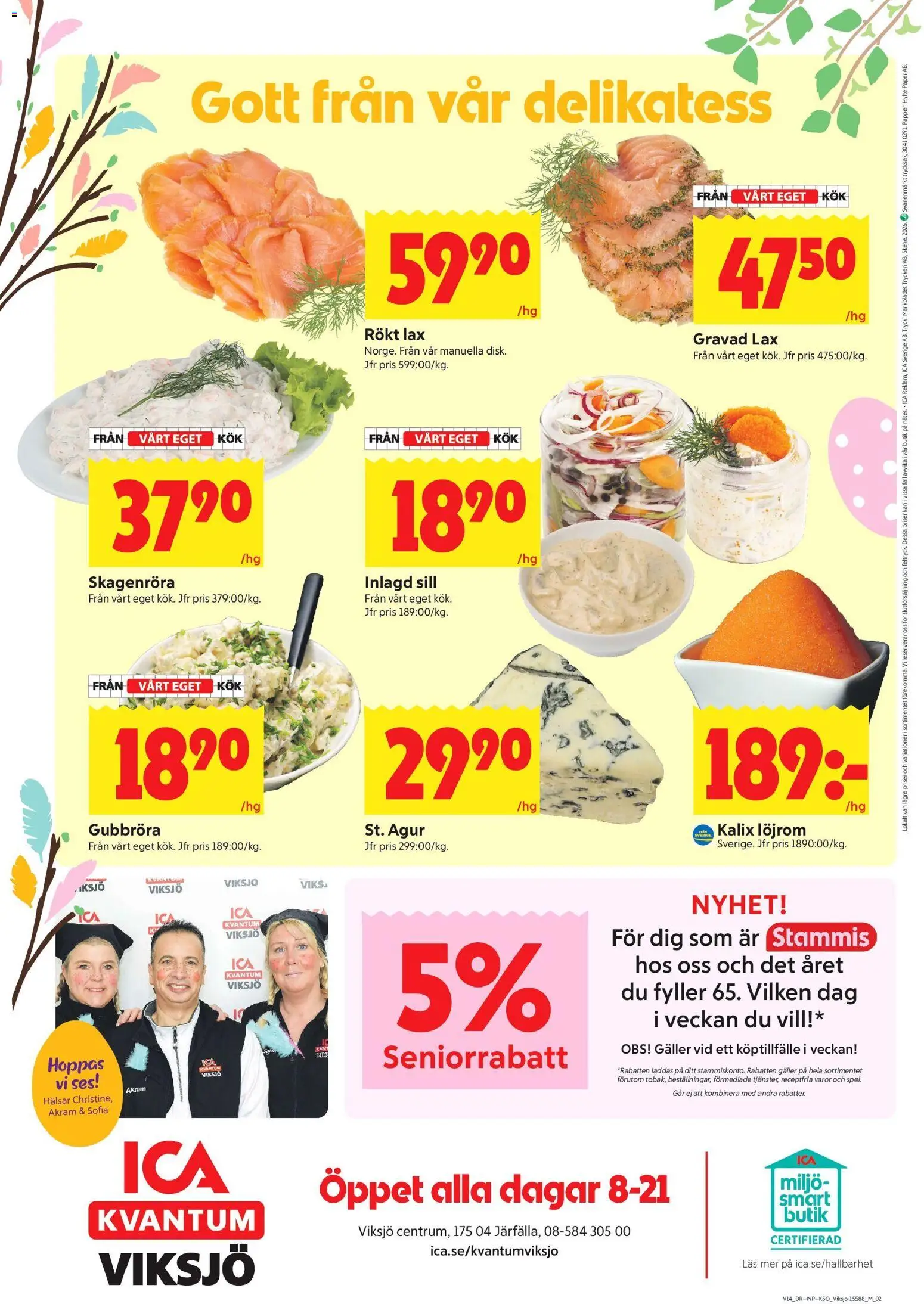 ICA Kvantum reklamblad aktuell från 30.03.2026 | Sida: 10 | Produkter: Löjrom, Galler, Lax, Papper