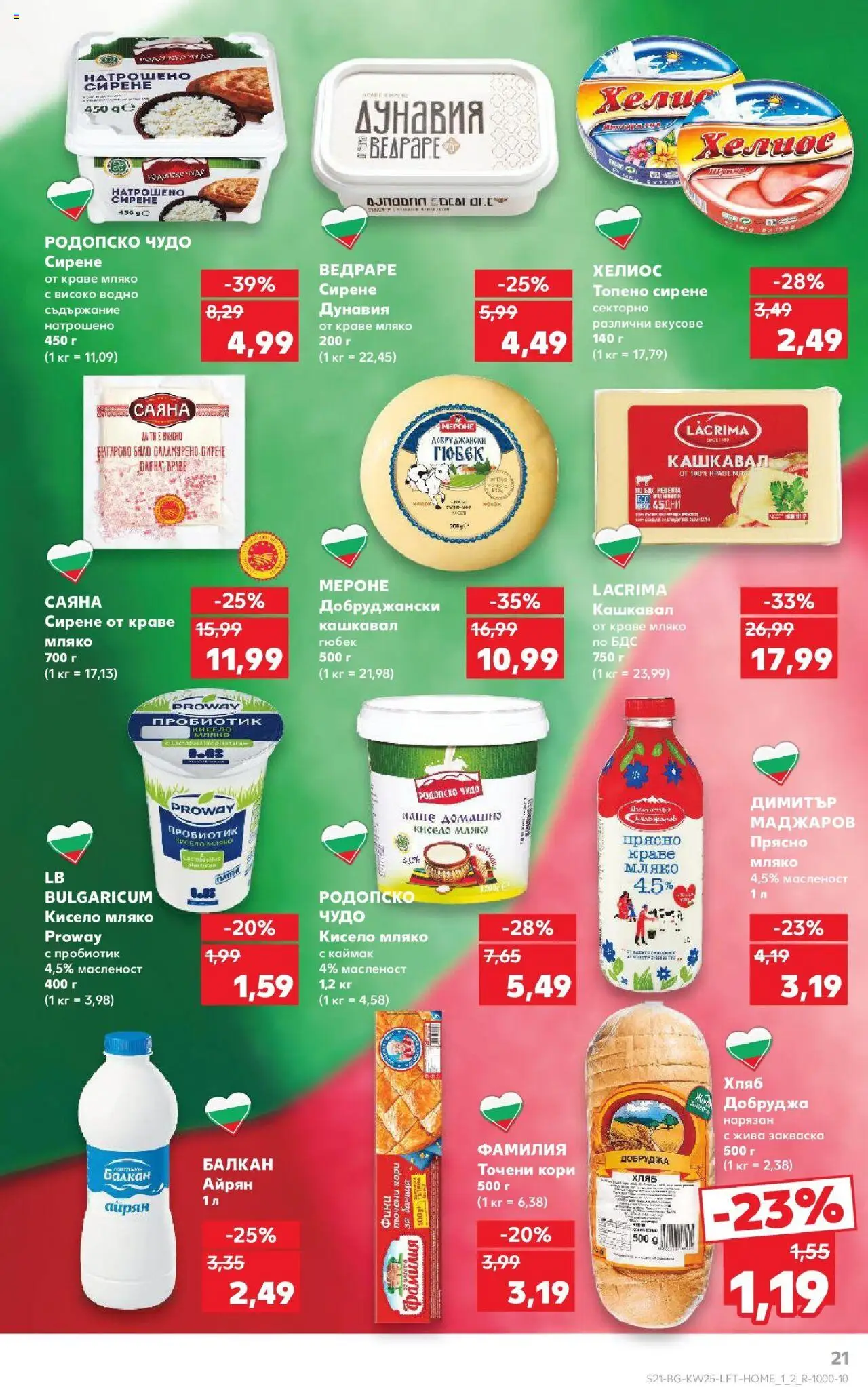  | Страница: 21 | Продукти: Кисело мляко, Хляб, Топено сирене, Кашкавал