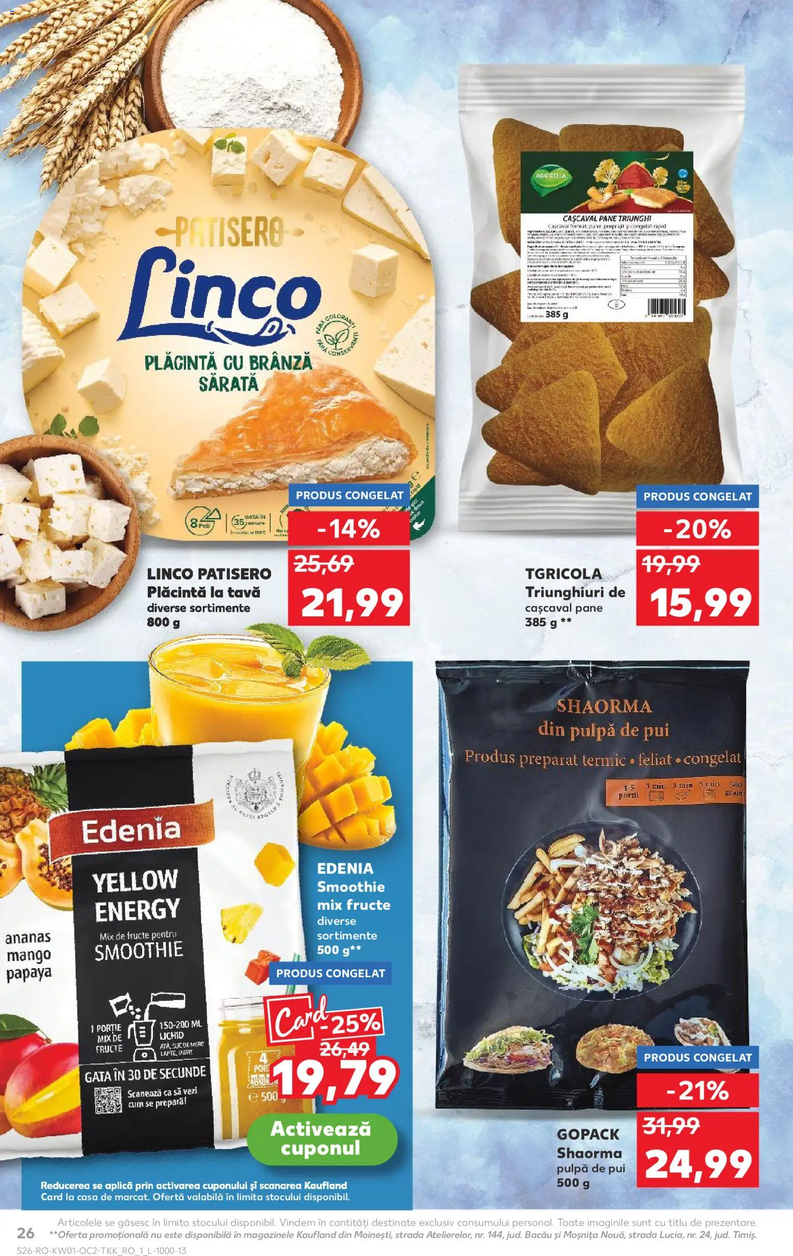 Noul catalog Kaufland – valabil de la 31.12.2025 | Pagină: 26 | Produse: Cașcaval, Brânză, Ananas, Smoothie