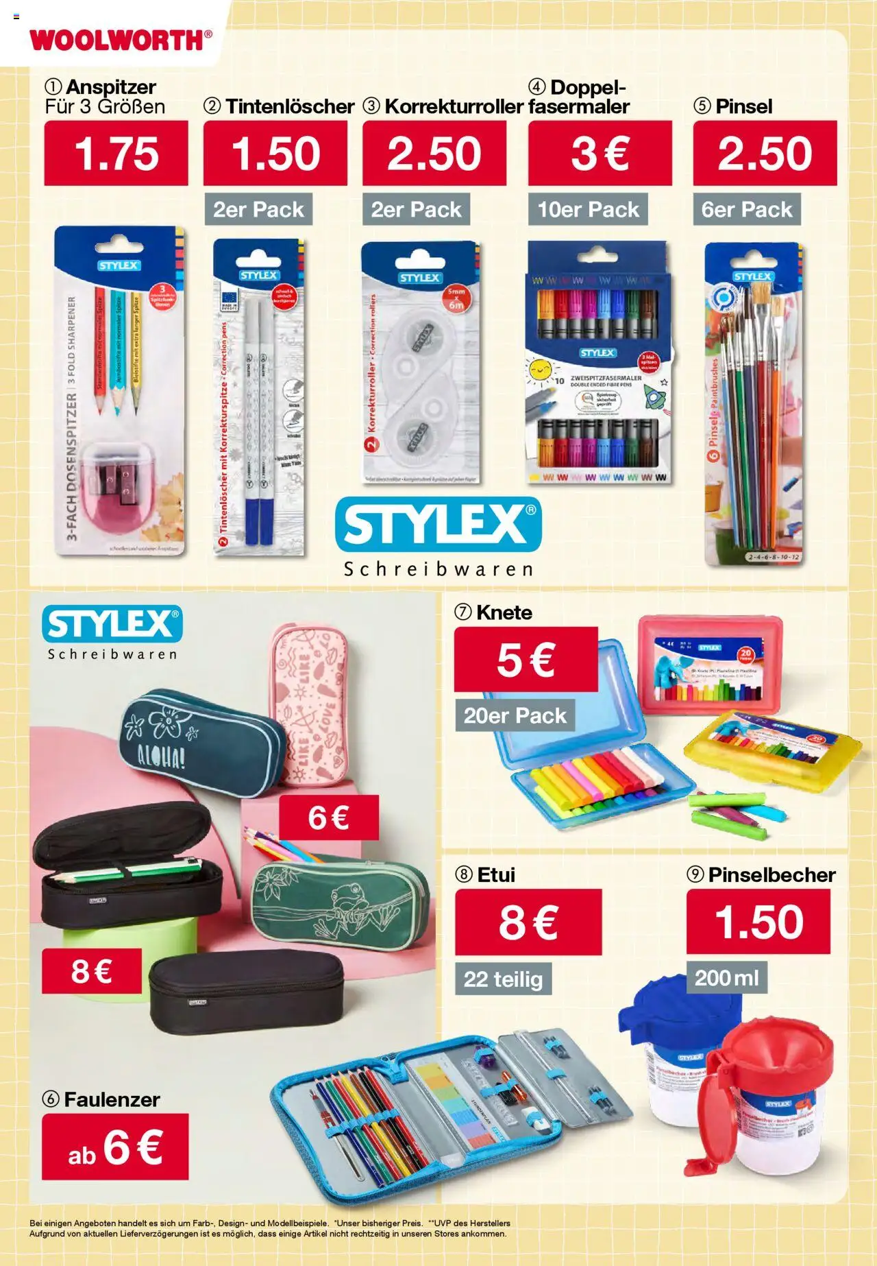 Woolworth Alles für den Schulstart gültig ab 22.08.2025 | Seite: 24 | Produkte: Pinsel