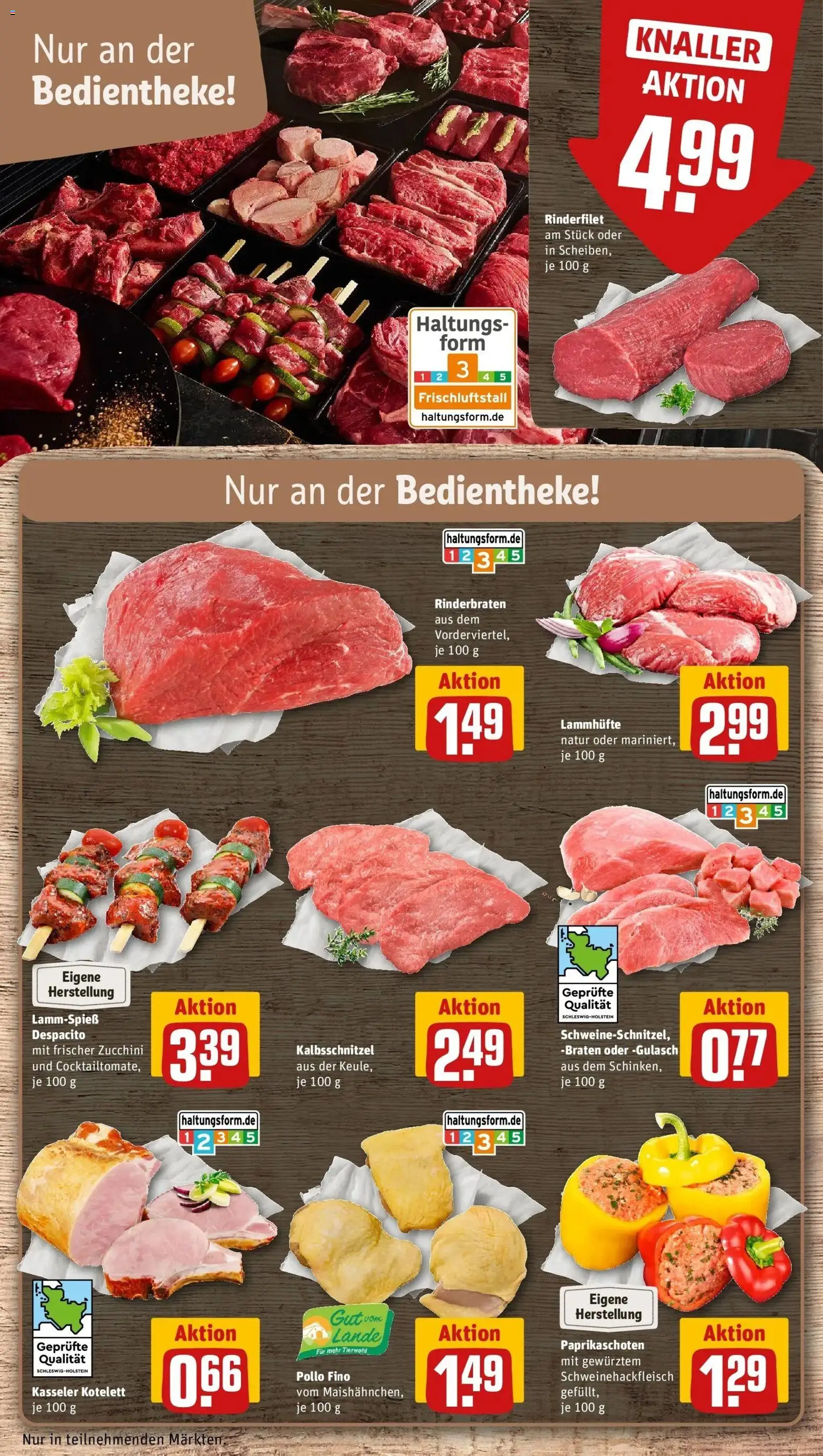 Rewe Prospekt Lauenburg	 – gültig ab 15.03.2026 | Seite: 14 | Produkte: Rinderbraten, Rinderfilet, Gulasch, Zucchini