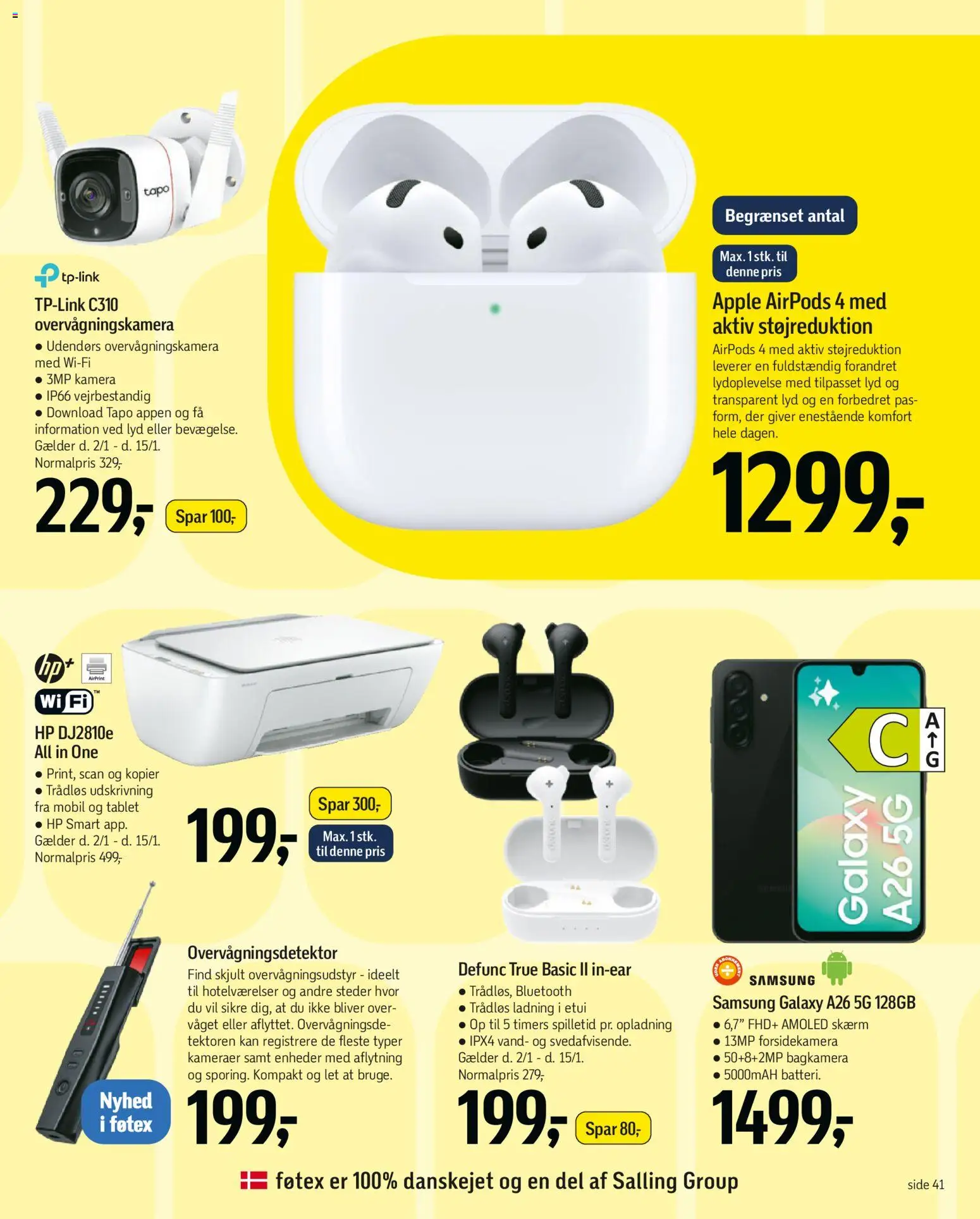 Føtex tilbudsavis – gyldig fra 02.01.2026 | Side: 66 | Produkter: Skærm, Airpods, Lyd, Kamera