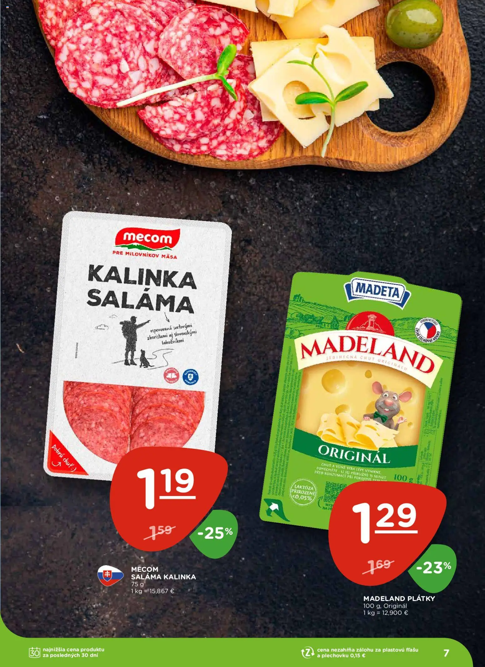 Nové Terno akcie – leták je platný od 23.10.2025 | Strana: 7 | Produkty: Saláma