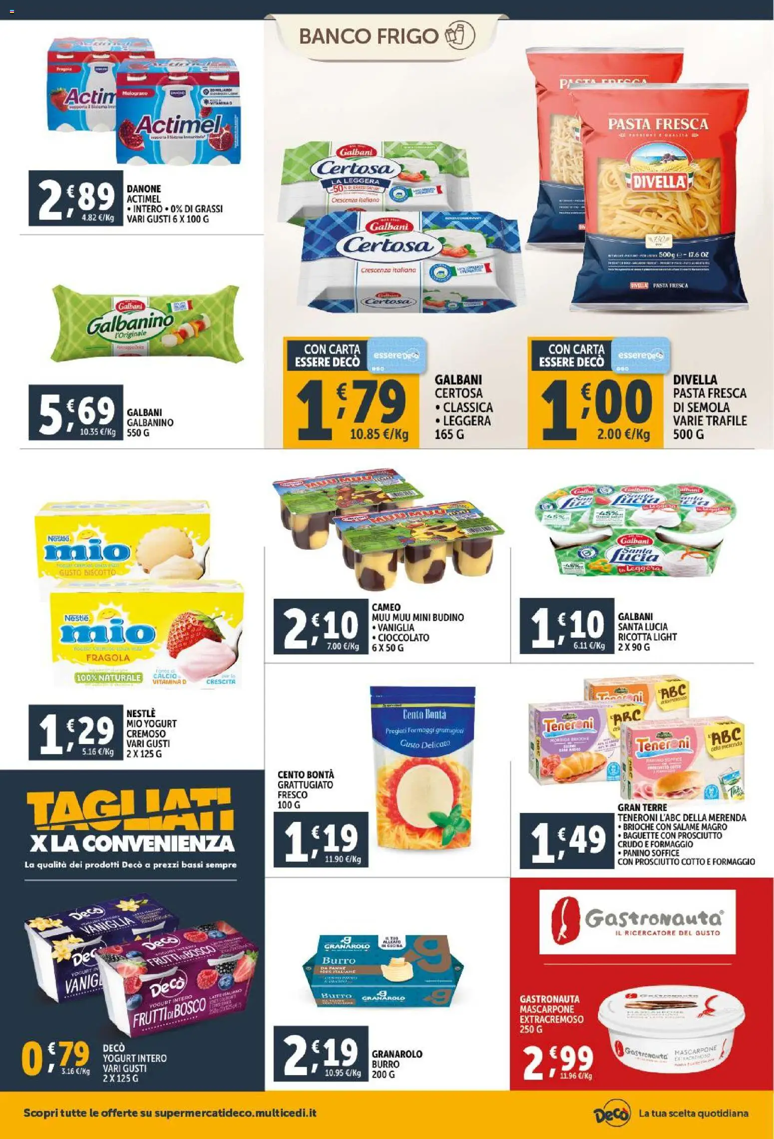 Volantino Decò del 20.01.2026 | Pagina: 7 | Prodotti: Cioccolato, Formaggio, Pasta, Ricotta