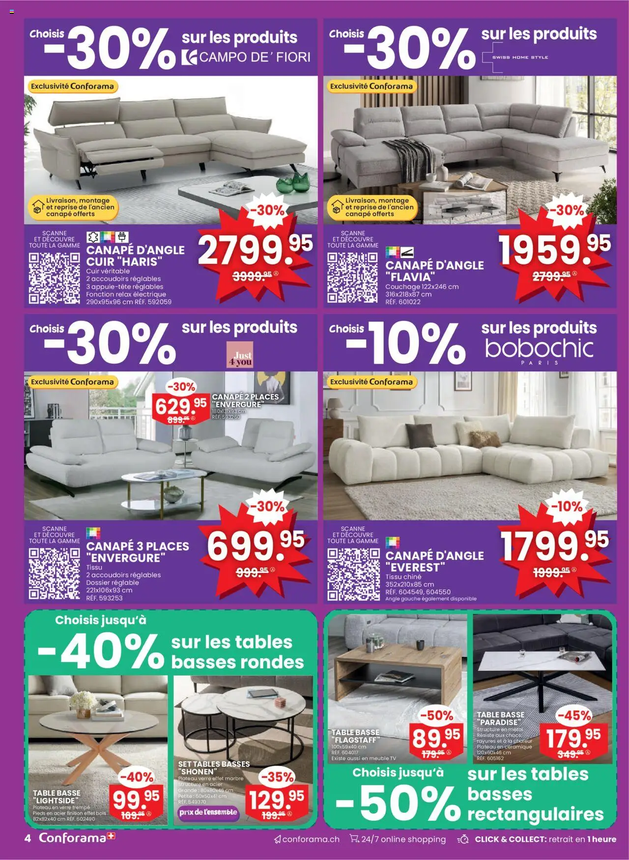 Conforama Aktionen FR – gültig ab 01.10.2025 | Seite: 4 | Produkte: TV