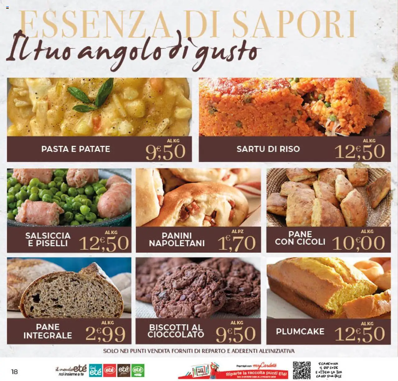 Volantino Eté del 10.10.2025 | Pagina: 18 | Prodotti: Pane, Tè, Salsiccia, Plumcake