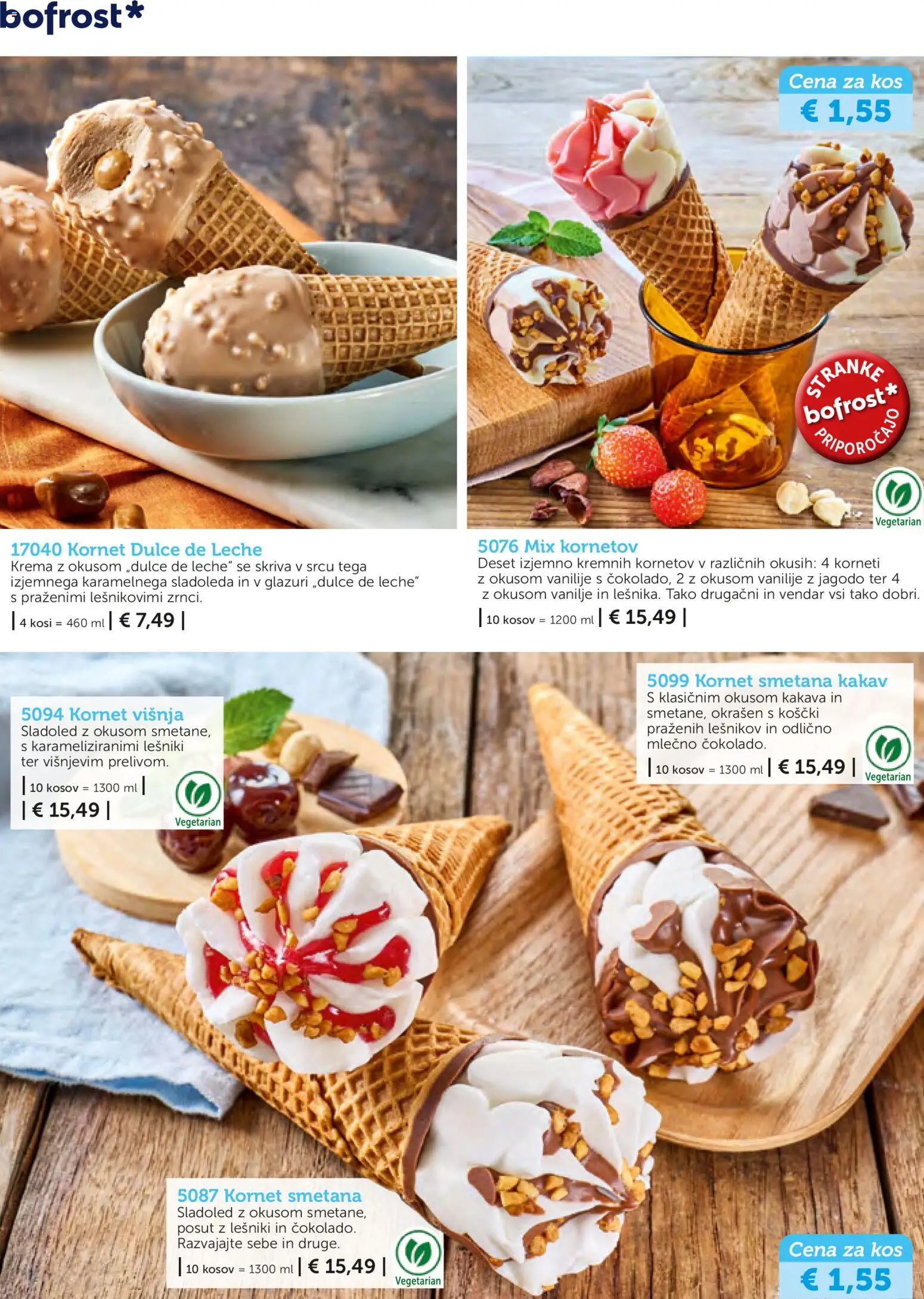 Novi Bofrost katalog ponudbe – veljaven od 01.11.2025 | Stran: 12 | Izdelki: Kos, Kakav, Krema, Smetana