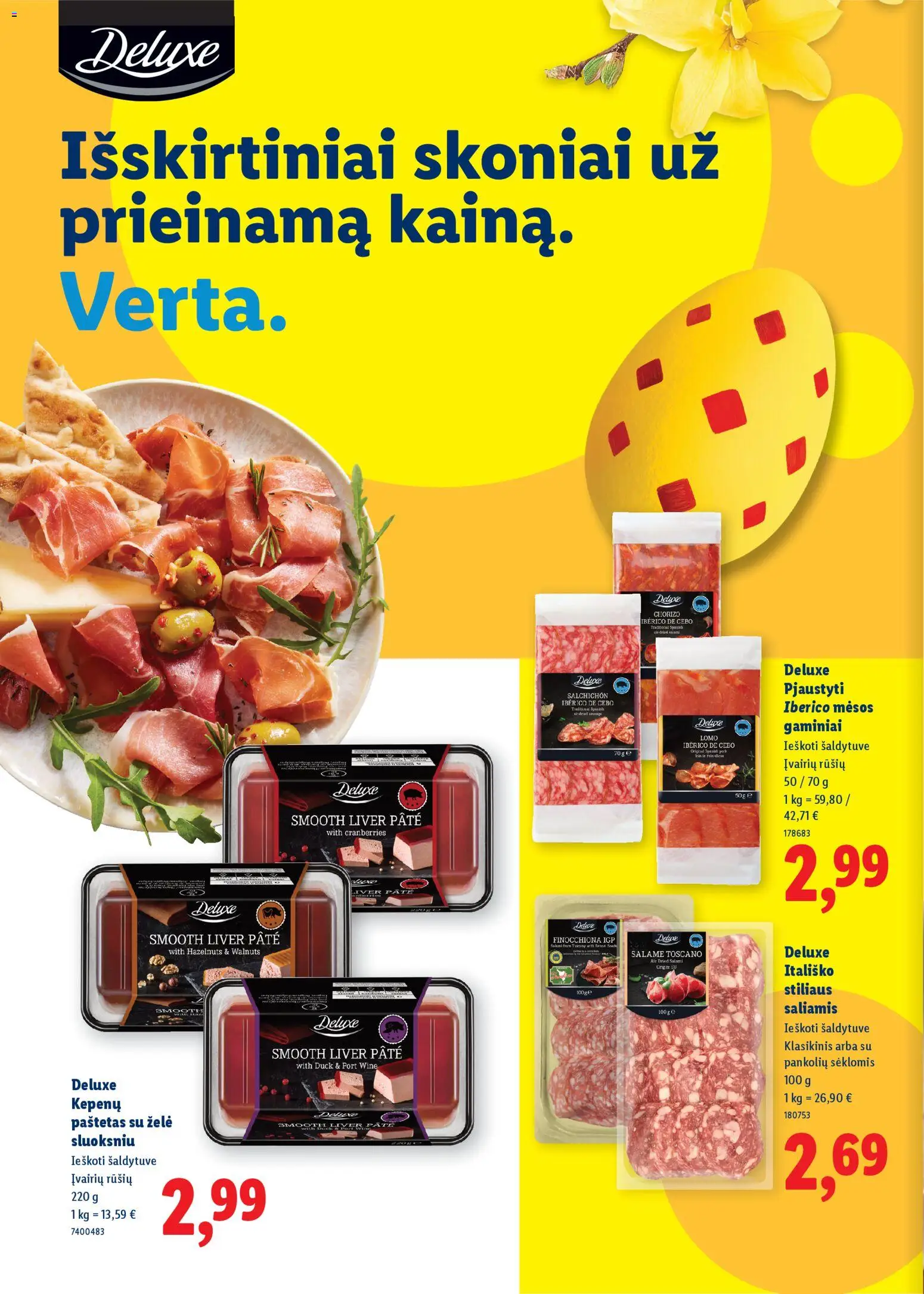 LIDL akcijos nuo 01.03.2026 | Puslapis: 4 | Prekių: Saliamis