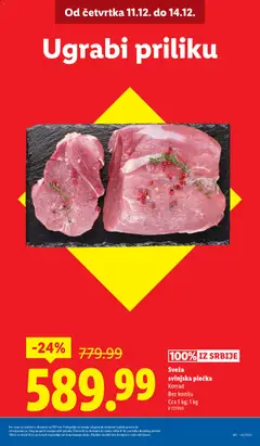 Sveža, svinjska plećka, Komad Bez kostiju Cca 1 kg - pregled Lidl kataloga - važi od 11.12.2025 | Strana: 3