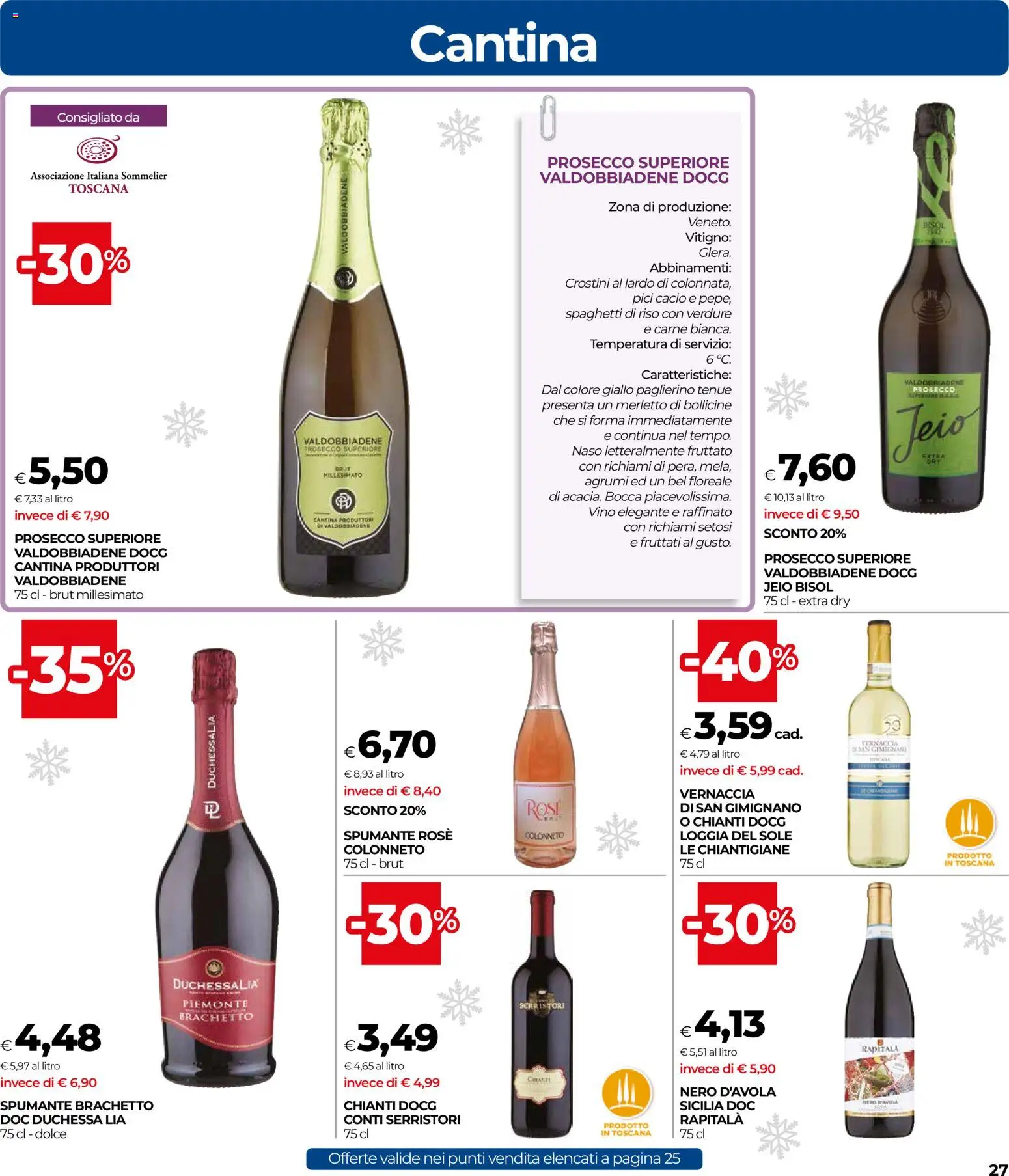 Volantino COOP del 27.12.2025 | Pagina: 27 | Prodotti: Prosecco, Verdure, Agrumi, Crostini