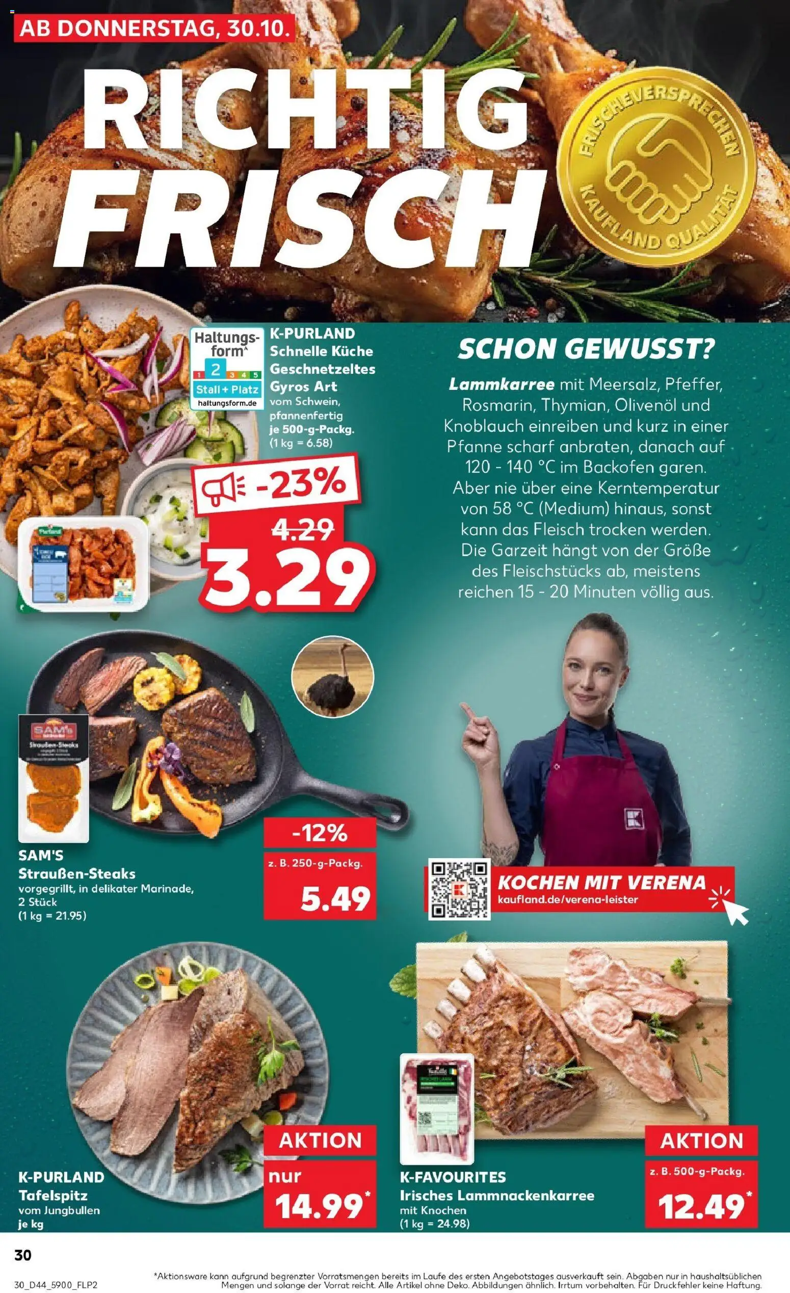 Kaufland prospekt Pirna	 – gültig ab 30.10.2025 | Seite: 30 | Produkte: Küche, Gyros, Knoblauch, Steak