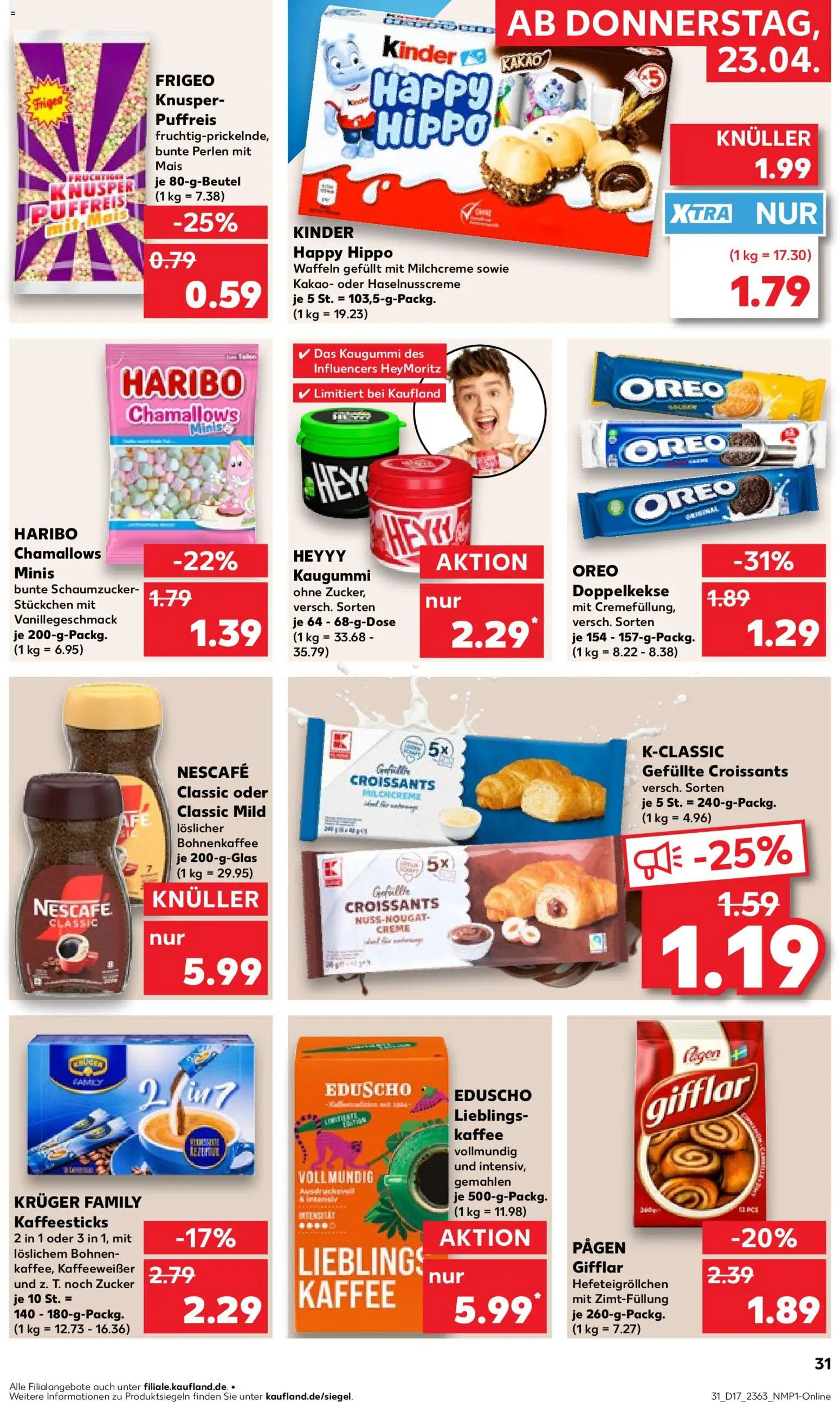 Kaufland Prospekt Bremen	 – gültig ab 23.04.2026 | Seite: 31 | Produkte: Kaffee, Creme, Waffeln, Croissant