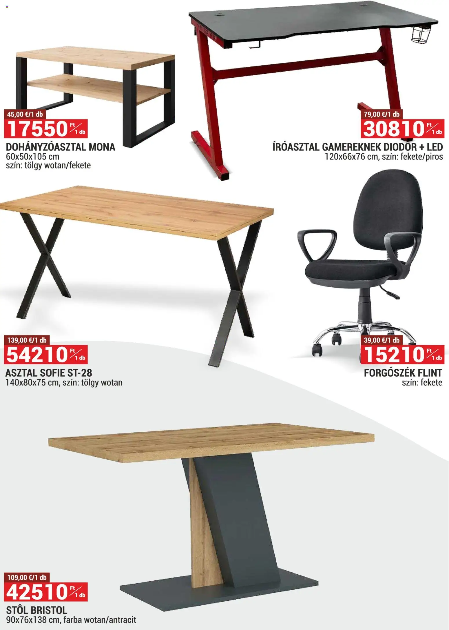 Merkury Market akciós ujság - amely érvényes a következő dátumtól: 01.12.2025 | Oldal: 3 | Termékek: Forgószék, Asztal, Dohányzóasztal, Íróasztal