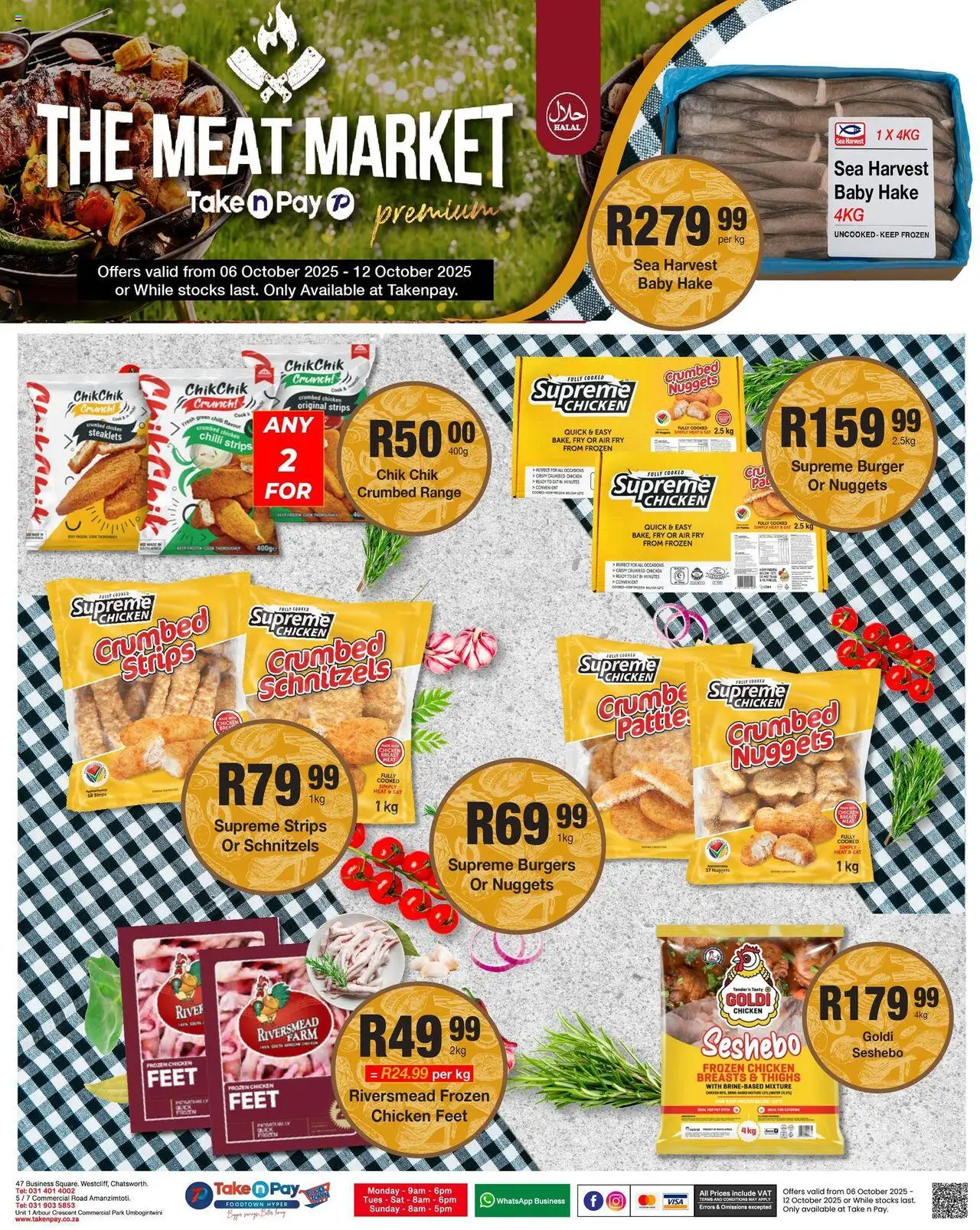 New Take n Pay catalogue – valid from 06.10.2025 | Page: 18 | Products: Chicken, Burgers, Chilli