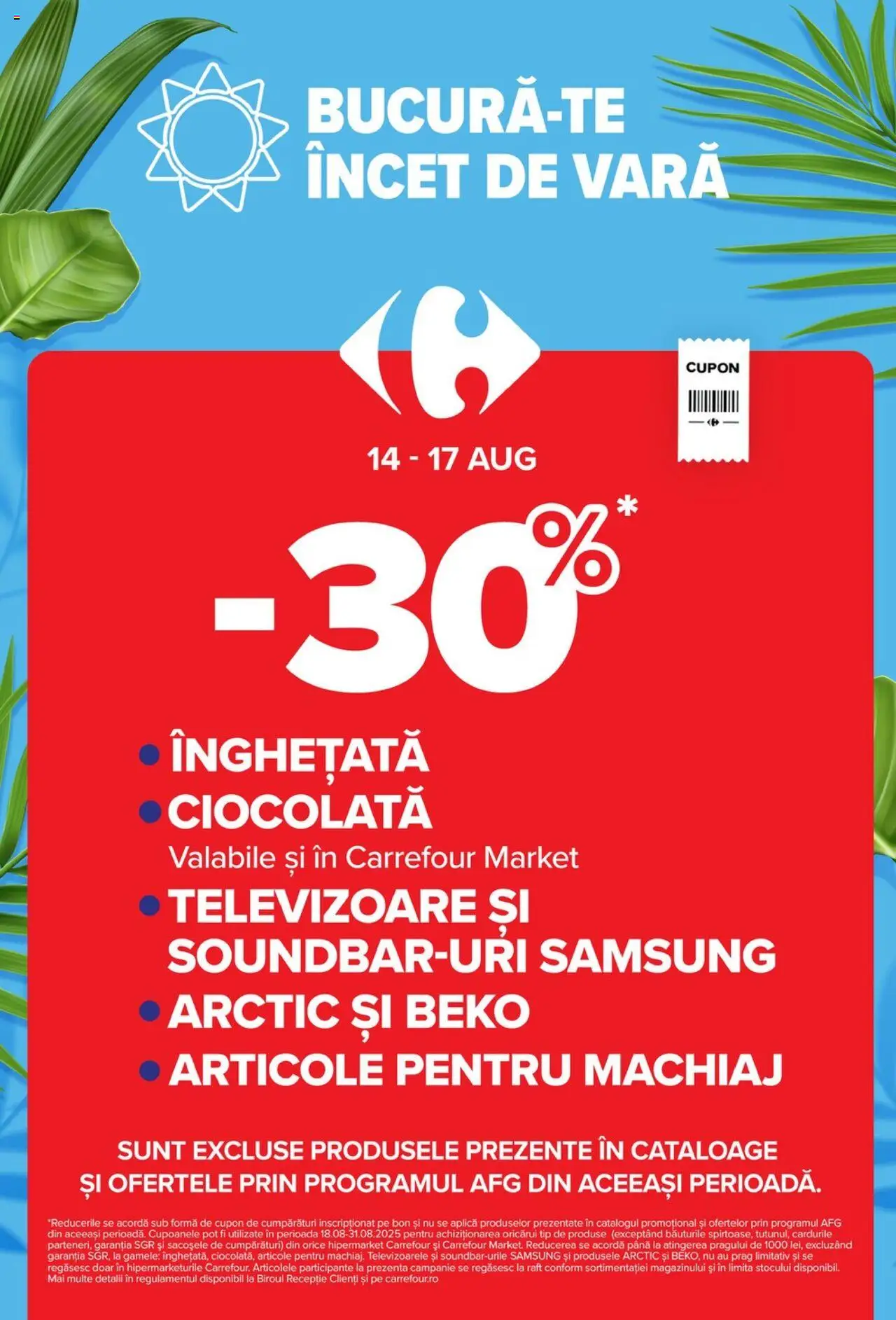 Catalog Carrefour – valabil de la 13.08.2025 | Pagină: 3 | Produse: Raft, Machiaj, Ciocolată, Înghețată