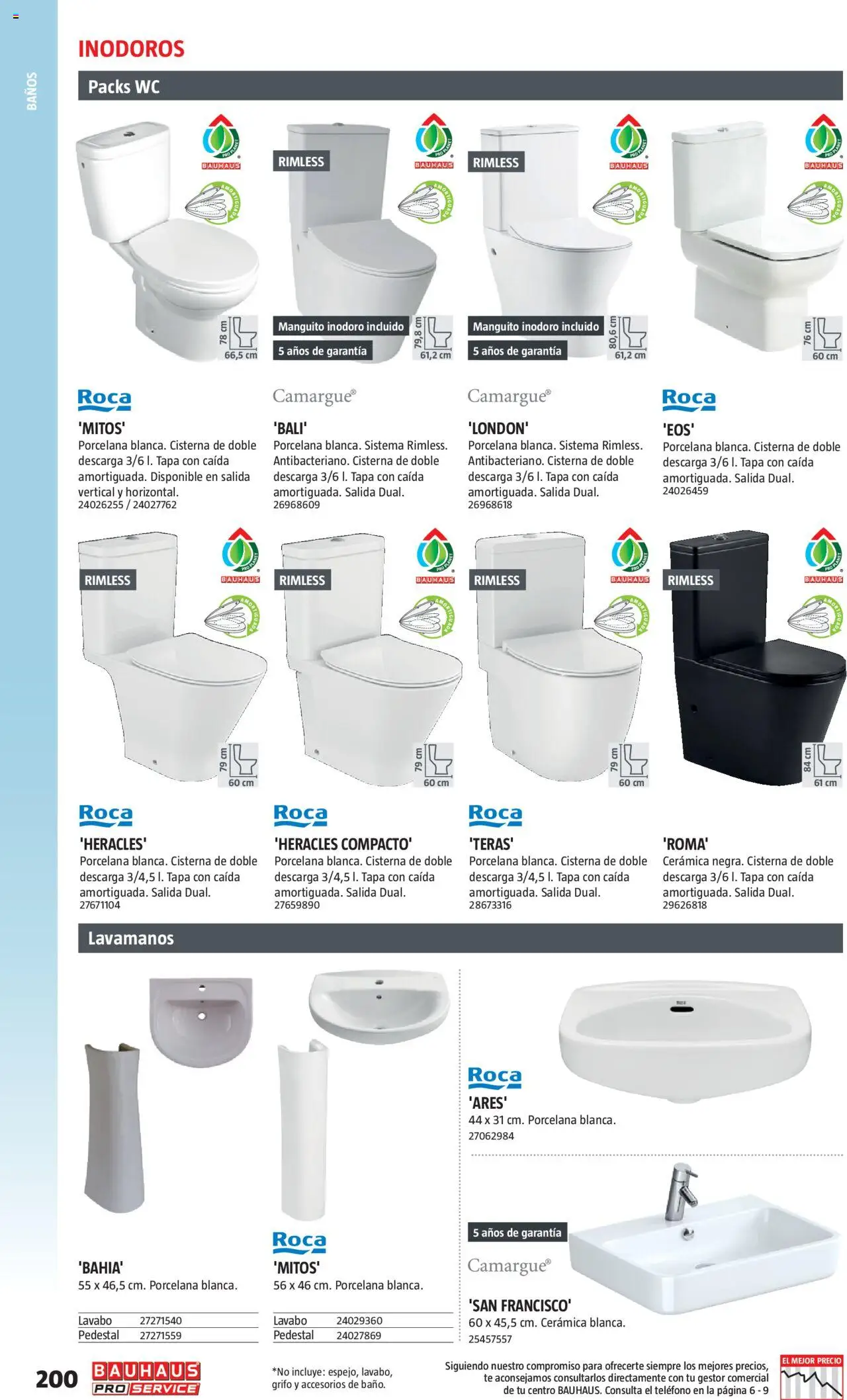 Bauhaus - ProService  │ válido desde el 24.02.2025 | Página: 200 | Productos: Té, Teléfono, Lavabo