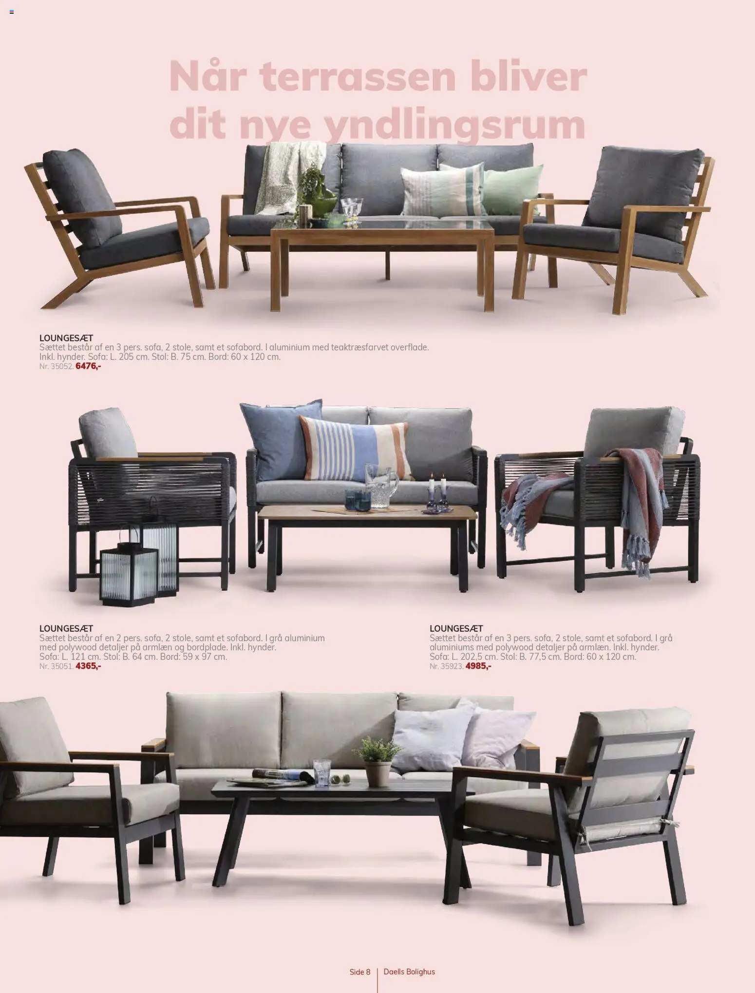 Daells Bolighus tilbudsavis – gyldig fra 18.03.2026 | Side: 8 | Produkter: Sofa, Bord, Stol, Loungesæt