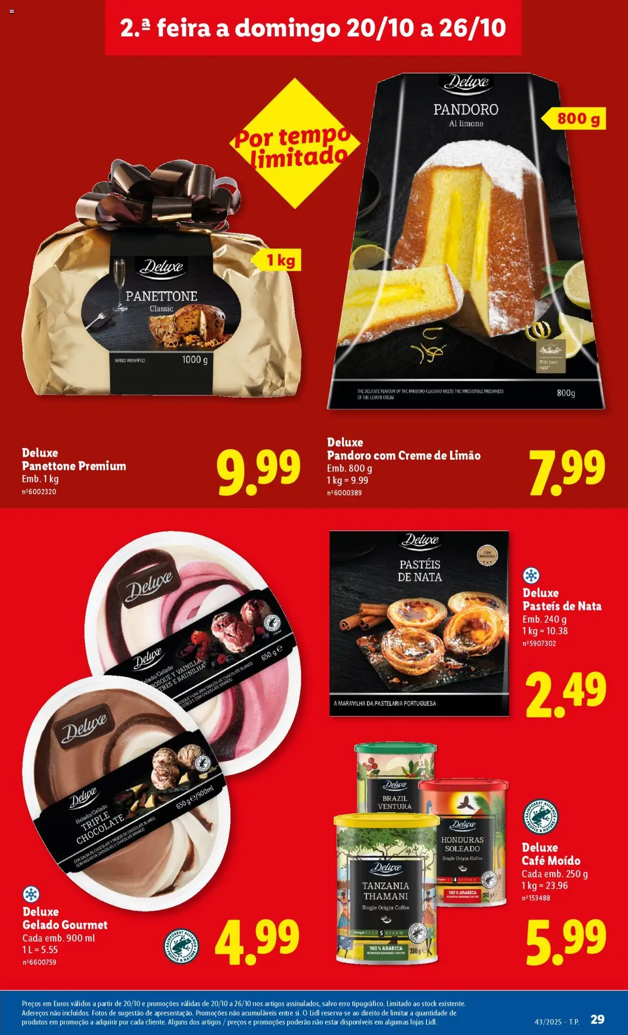 Lidl folheto │ válido de 20.10.2025 | Página: 29 | Produtos: Café, Chocolate, Nata, Creme