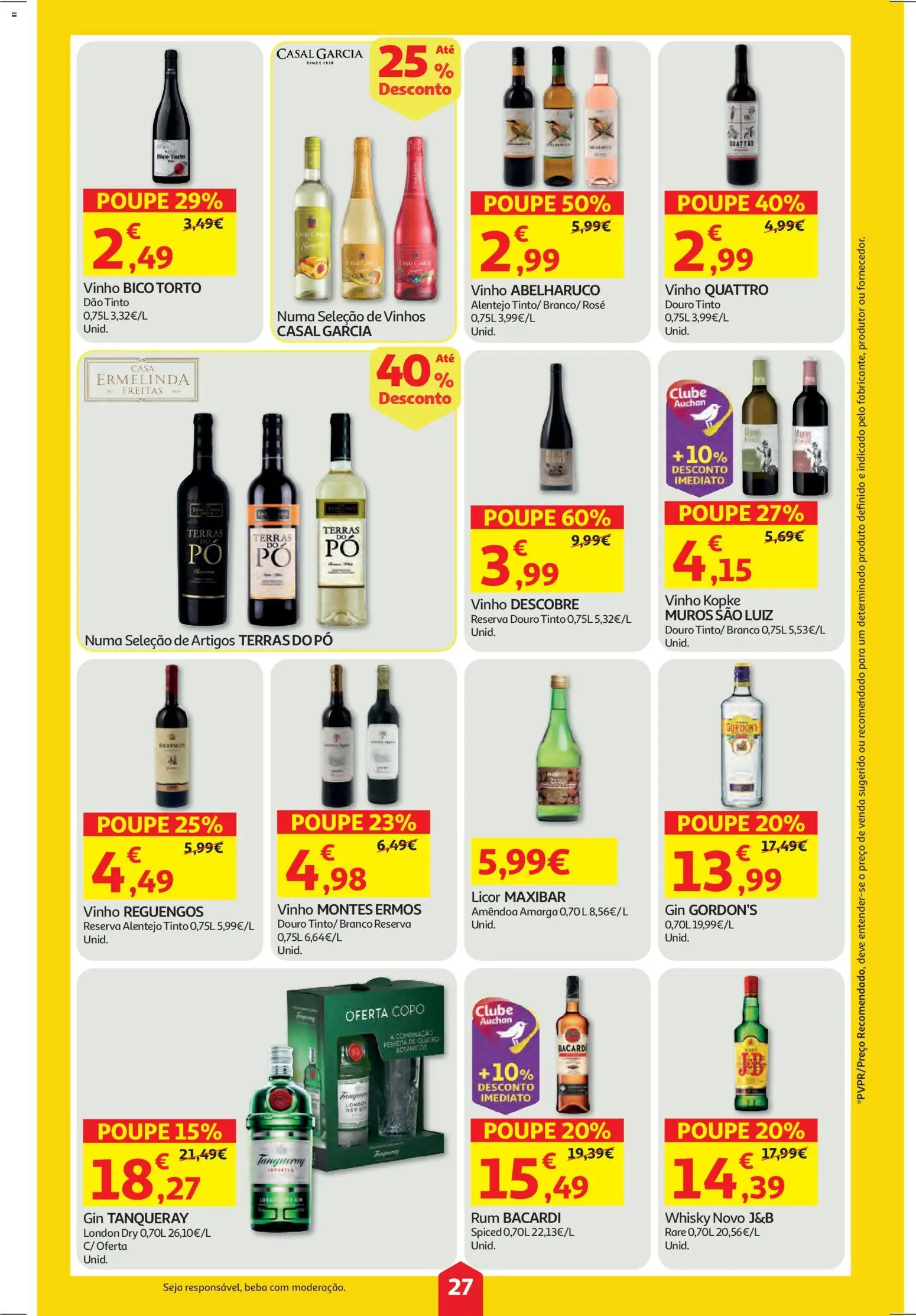Auchan folheto │ válido de 15.01.2026 | Página: 27 | Produtos: Rum, Licor, Vinho, Gin