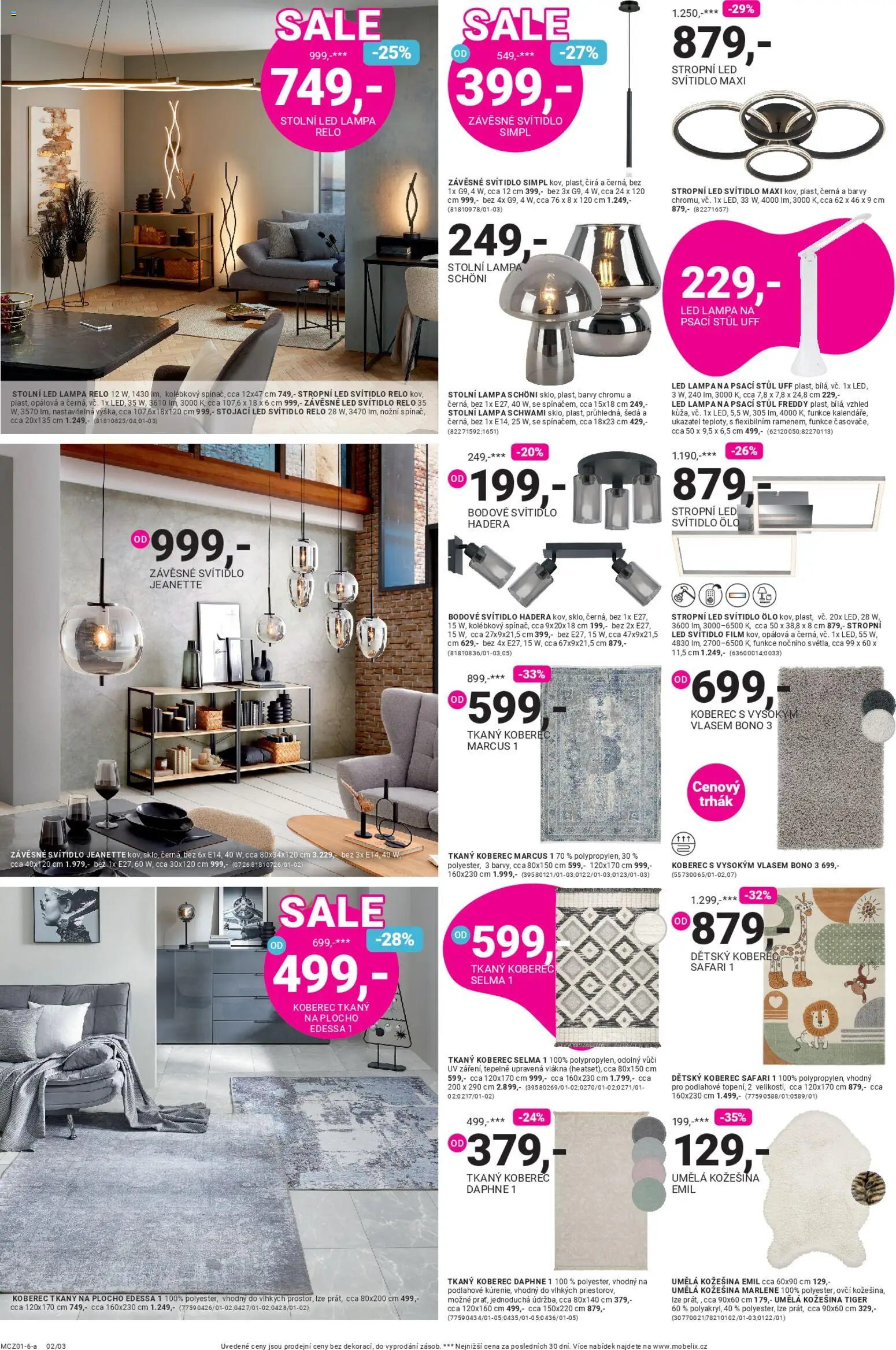 Möbelix leták od 29.12.2025 | Strana: 2 | Produkty: LED lampa, Stolní lampa, Barvy, Psací stůl