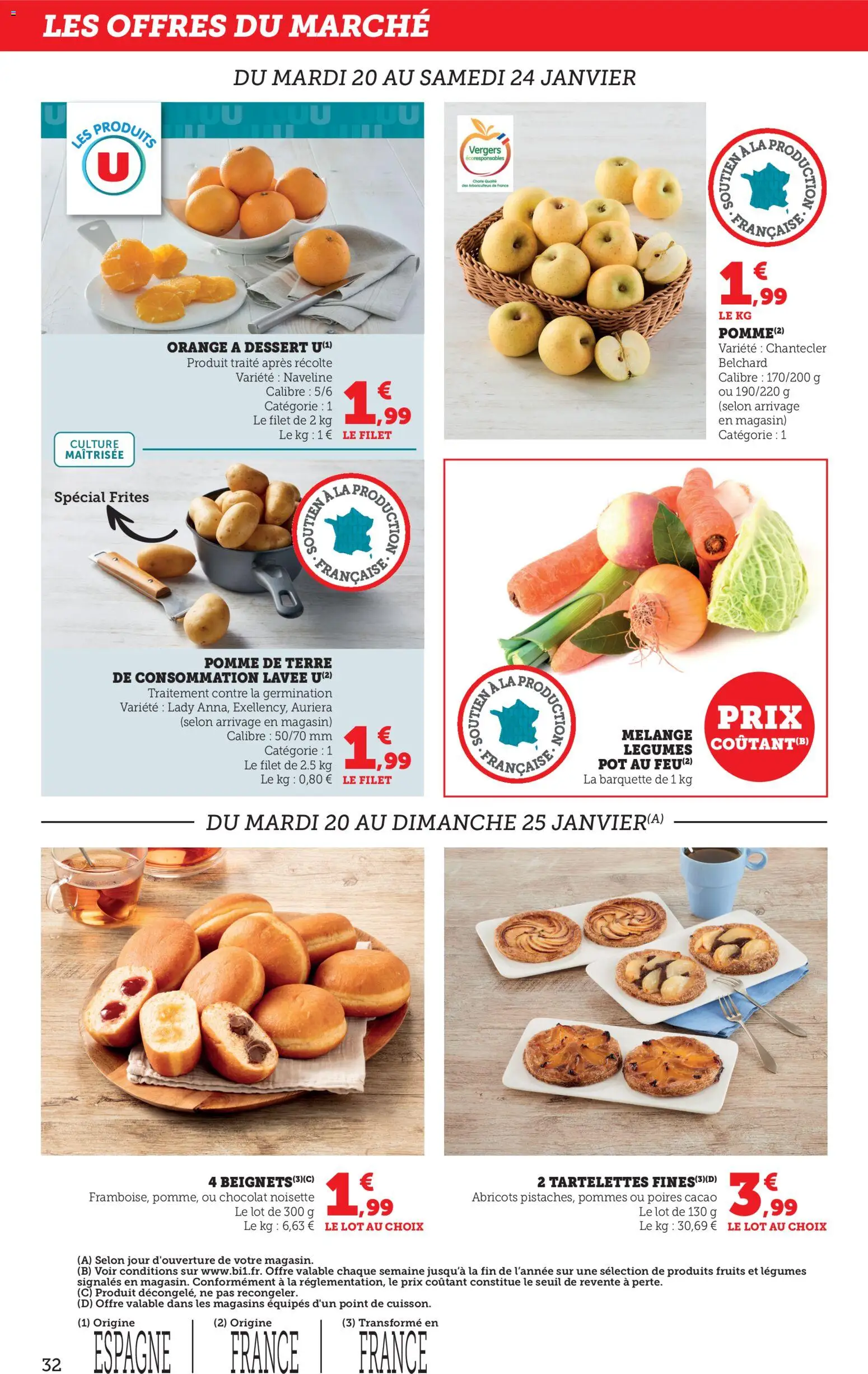 {H1} | Page: 32 | Produits: Pomme, Pomme de terre, Abricots, Chocolat