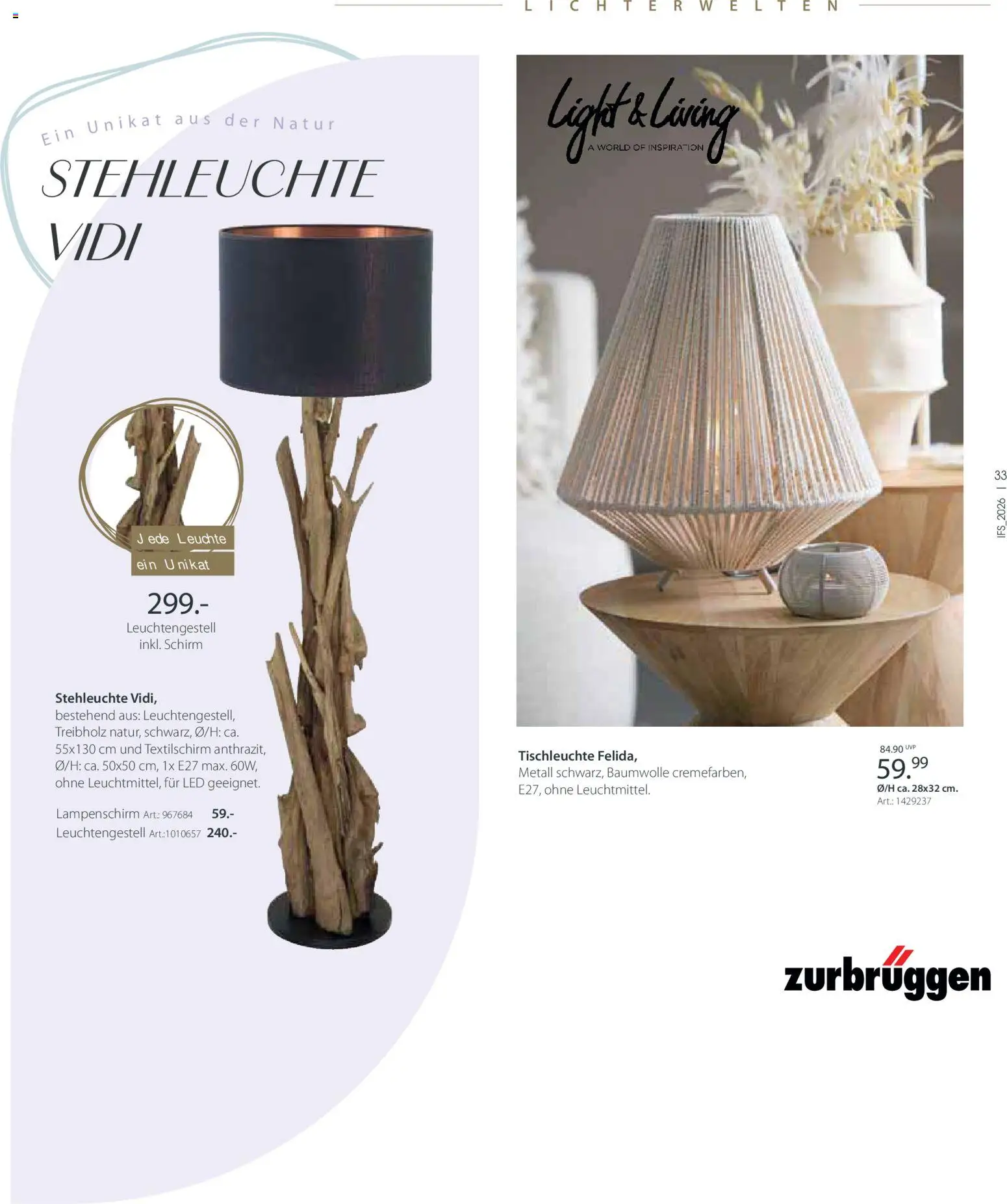 Zurbrüggen Frühlings-Boten – gültig ab 14.04.2026 | Seite: 31 | Produkte: Lampenschirm