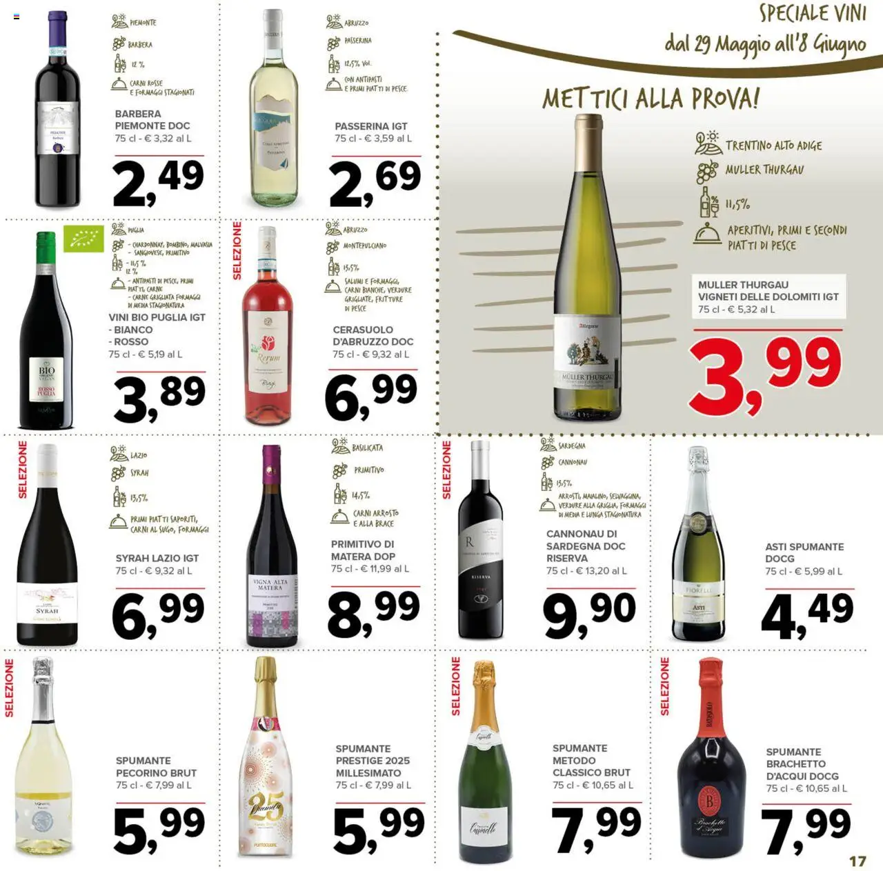 Volantino Todis del 29.05.2025 | Pagina: 17 | Prodotti: Pesce, Verdure, Spumante, Pecorino