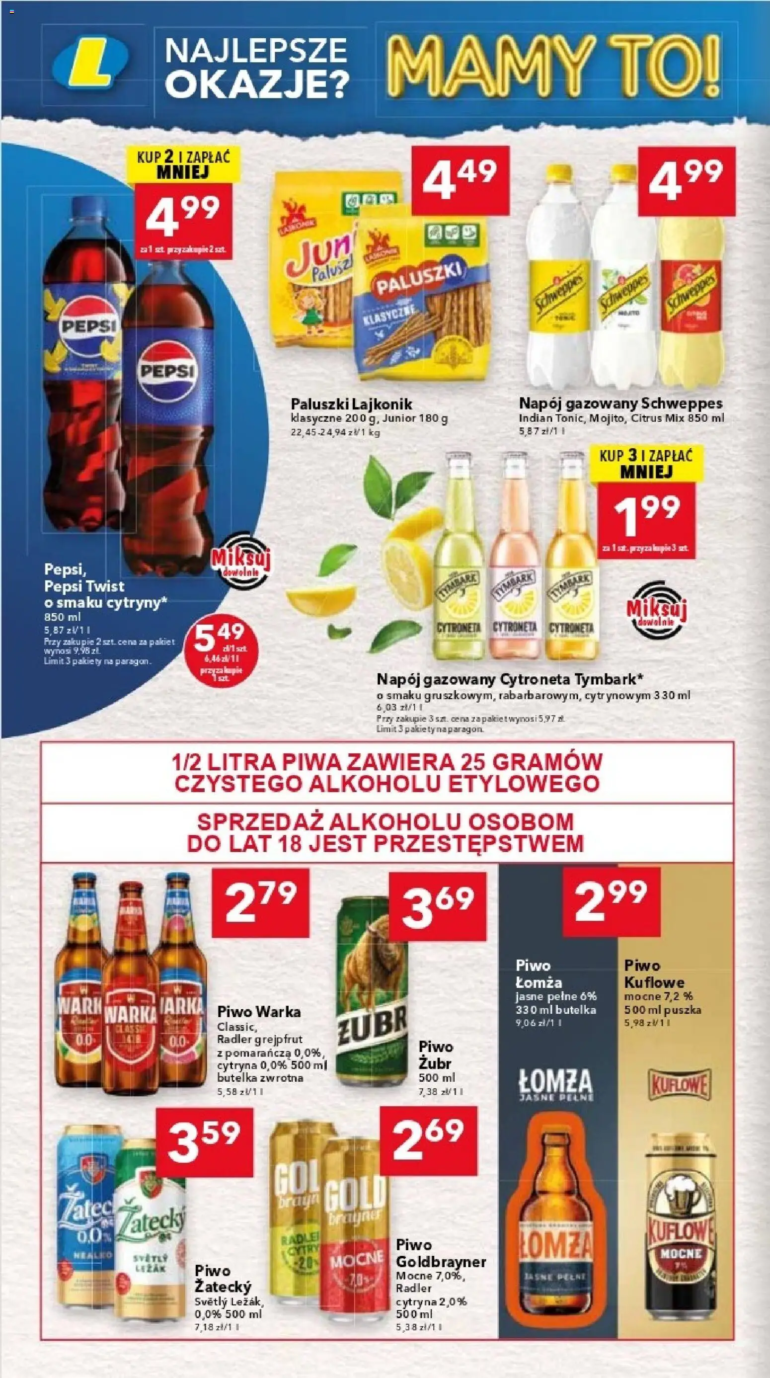 Lewiatan gazetka - Katowice od 09.04.2026 | Strona: 6 | Produkty: Cytryna, Pepsi, Piwo Warka, Piwo