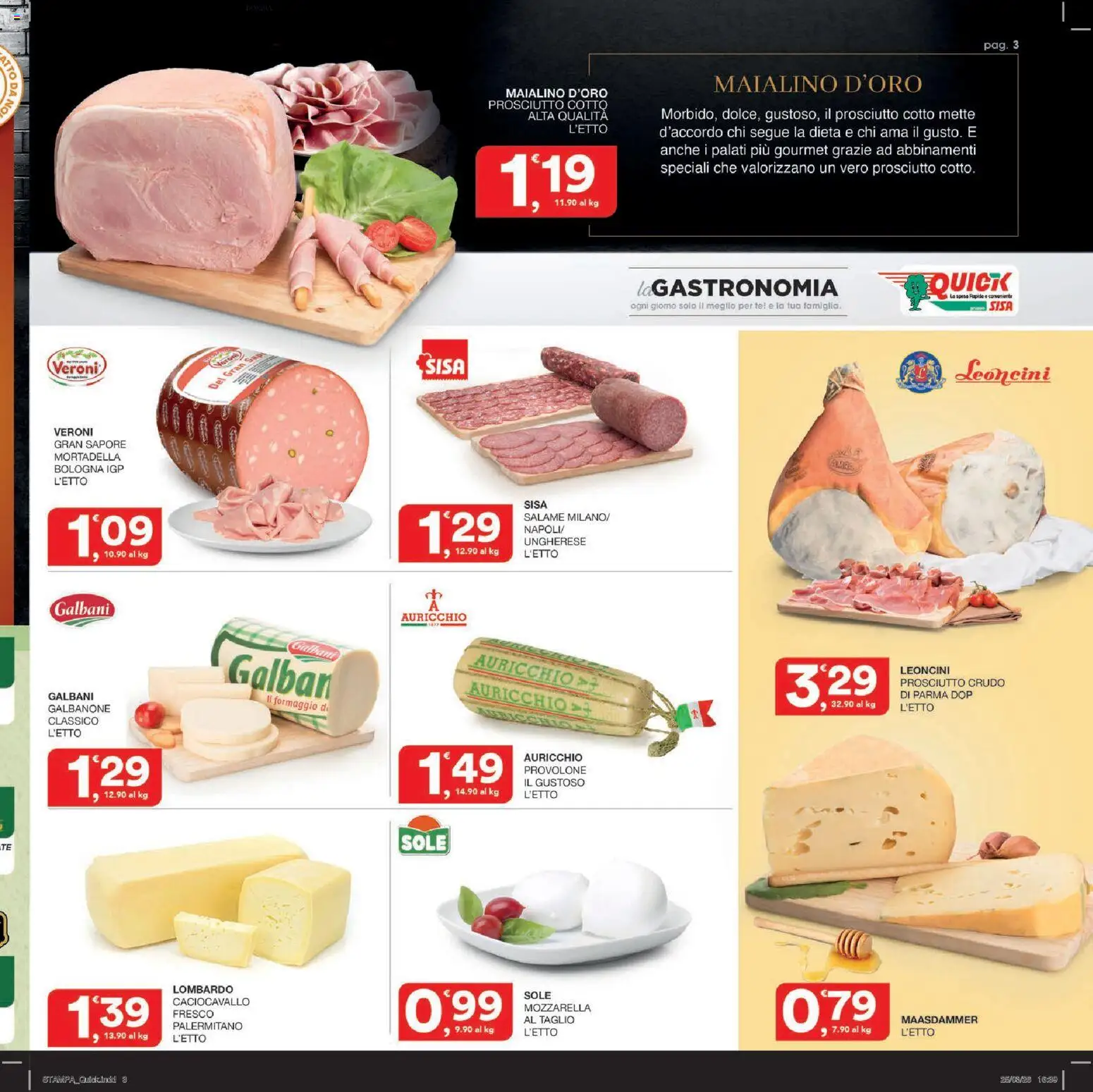 Volantino SISA del 09.04.2026 | Pagina: 3 | Prodotti: Prosciutto Crudo, Prosciutto Cotto, Prosciutto, Stampa