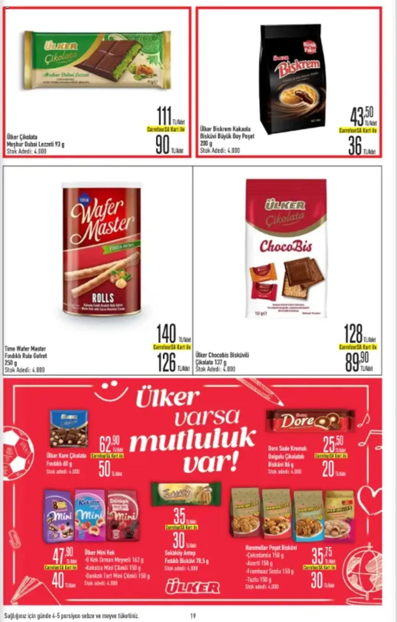 CarrefourSA Katalog - 26.09.2025 tarihinden itibaren geçerlidir | Sayfa: 19 | Ürünler: Masa, Çikolata, Sebze, Bisküvi