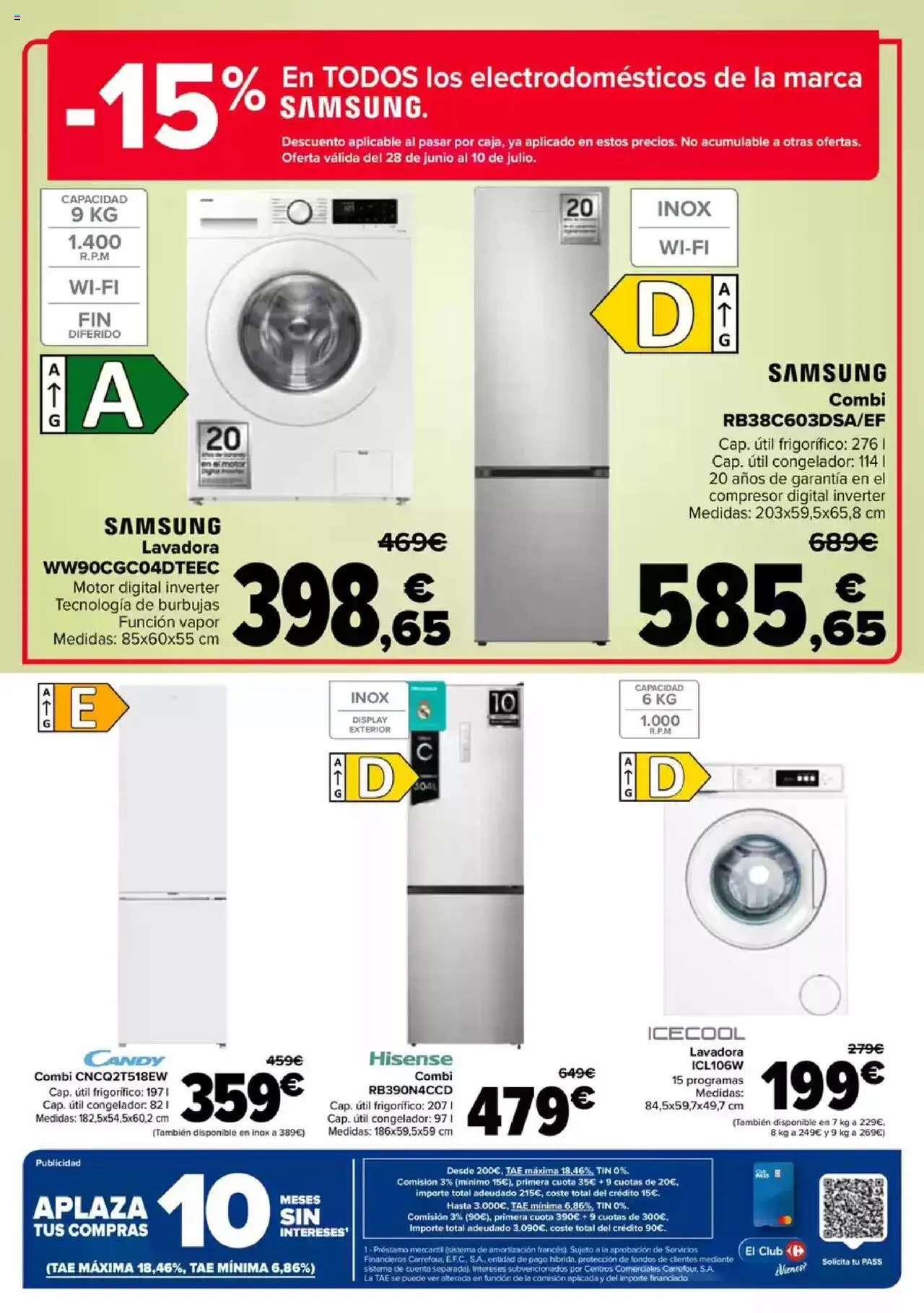 Carrefour folleto │ válido desde el 26.06.2025 | Página: 77 | Productos: Congelador, Lavadora, Combi