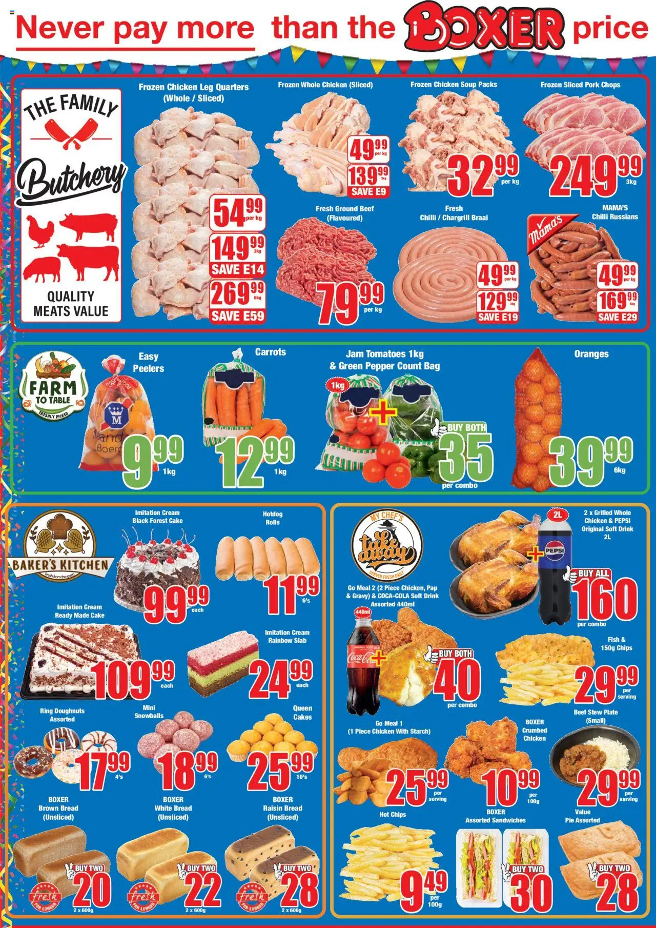 Boxer - eSwatini - Specials │ valid from 11.08.2025 | Page: 2 | Products: Chicken, Oranges, Chips, Cream