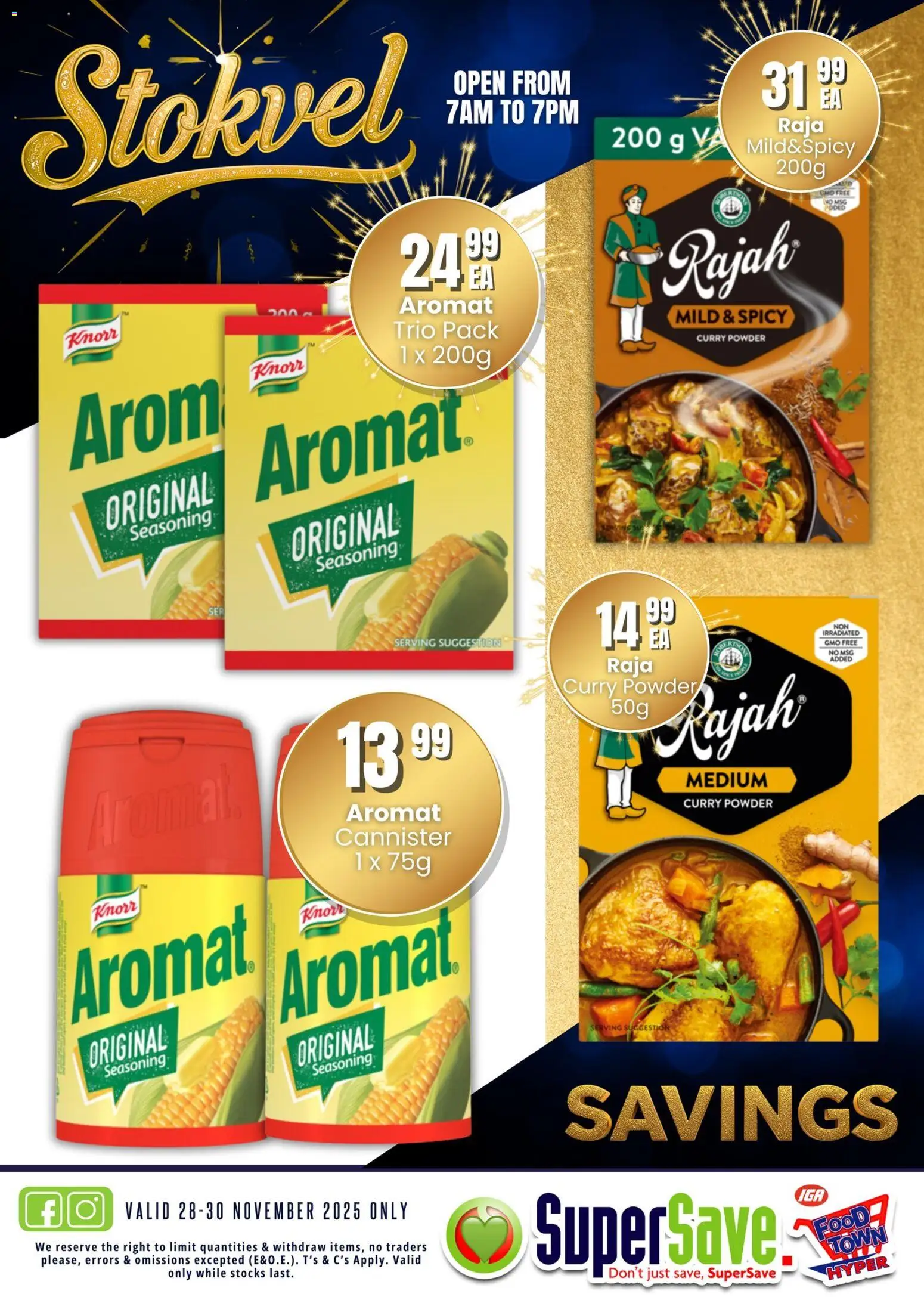 New Super Save catalogue – valid from 28.11.2025 | Page: 35 | Products: Powder, Seasoning, Aromat, Curry powder