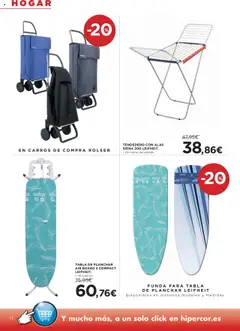 Hipercor catálogo │ válido desde el 03.07.2025 | Página: 47 | Productos: Funda para tabla de planchar, Tendedero, Tabla de planchar, Funda