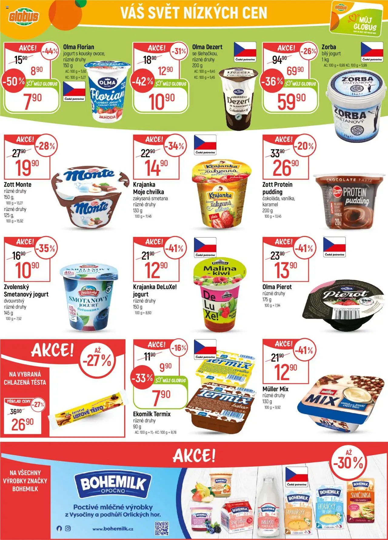 Globus leták - Liberec od 15.10.2025 | Strana: 20 | Produkty: Ovoce, Maliny, Bílý jogurt, Těsto