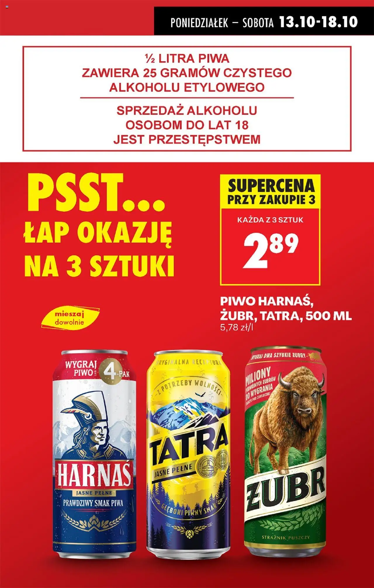 Biedronka gazetka od 13.10.2025 | Strona: 13 | Produkty: Harnaś, Piwo