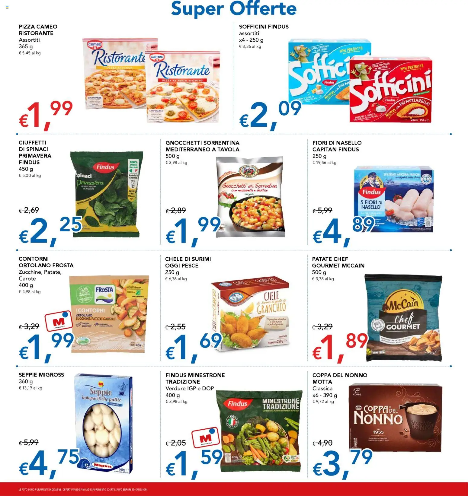 Volantino Migross del 29.01.2026 | Pagina: 11 | Prodotti: Pizza, Pesce, Carote, Spinaci