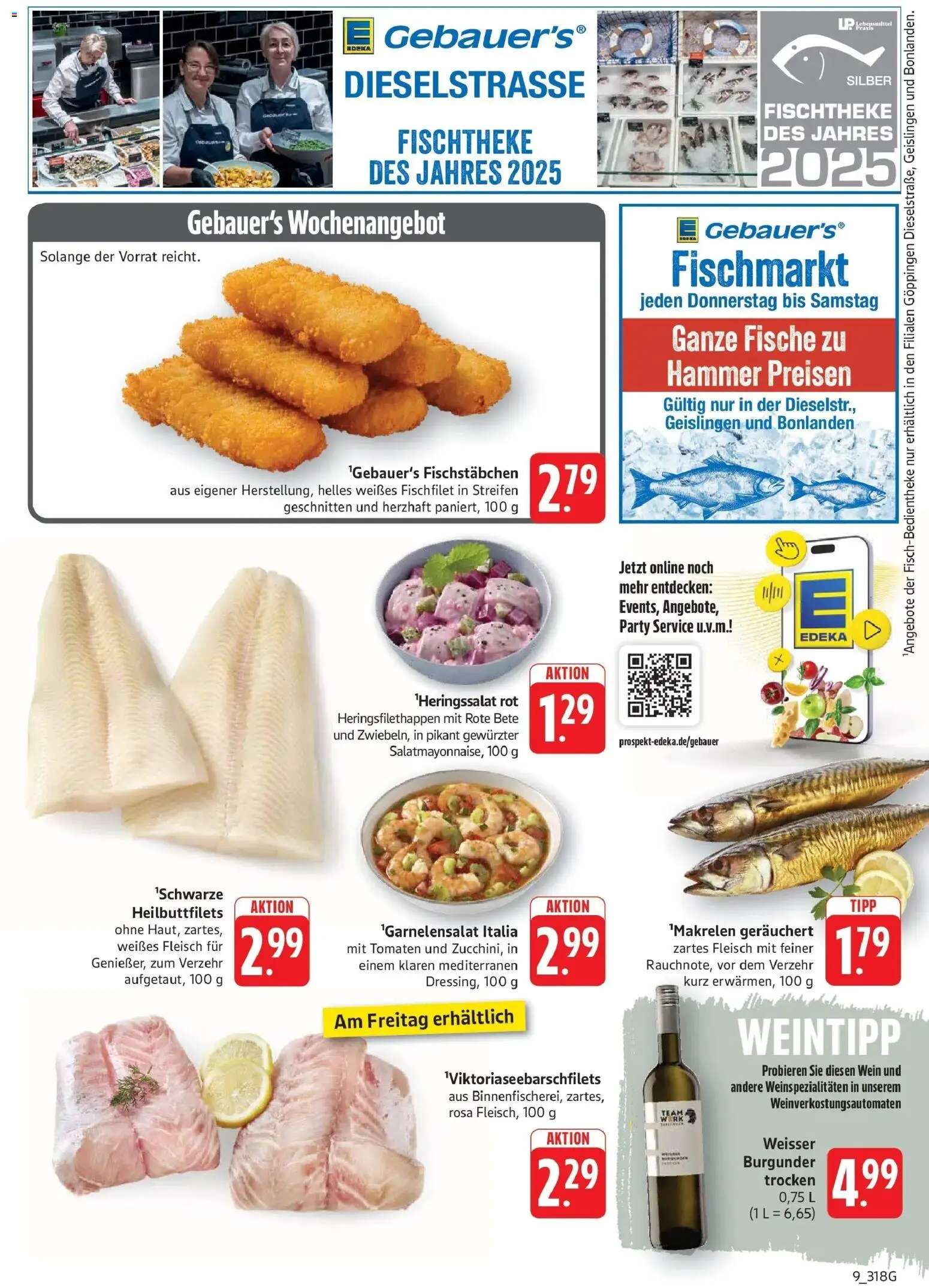 Edeka prospekt Geislingen	 – gültig ab 12.04.2026 | Seite: 9 | Produkte: Tomaten, Fischstabchen, Wein, Fleisch