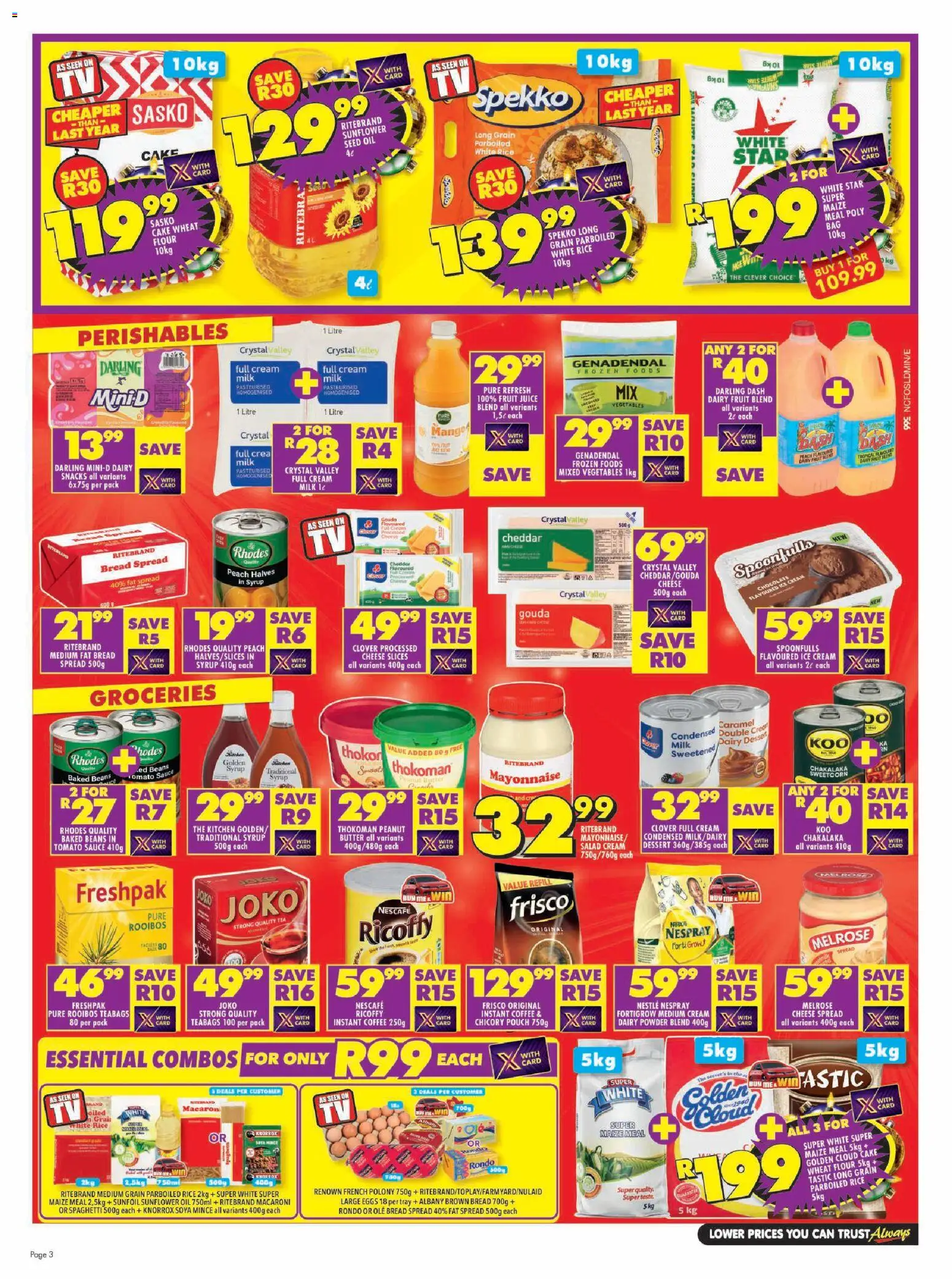 New Shoprite catalogue – valid from 10.11.2025 | Page: 3 | Products: Cake, Juice, Tea, Peach