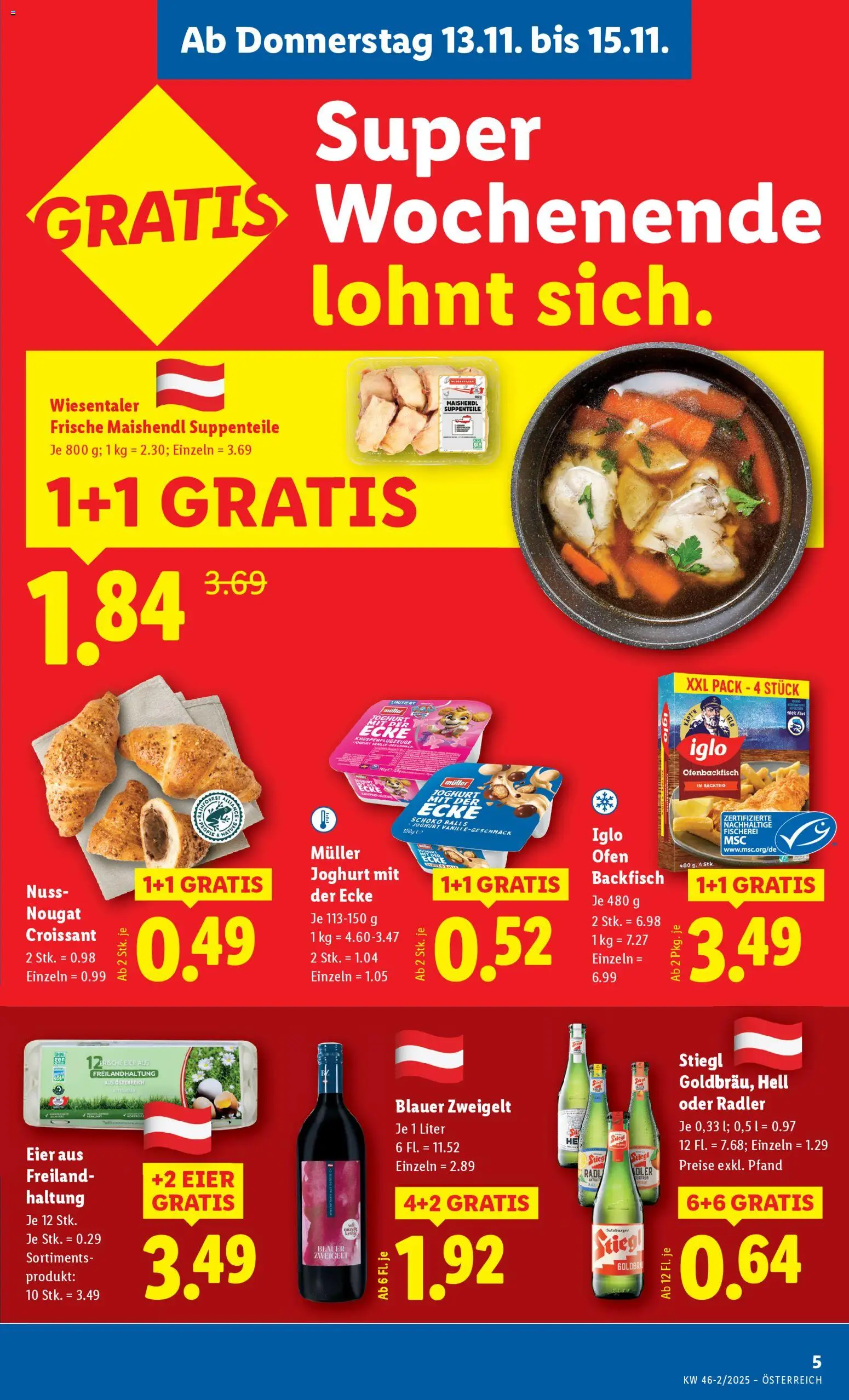Lidl Flugblatt gültig ab 13.11.2025 | Seite: 7 | Produkte: Ofen, Joghurt, Eier