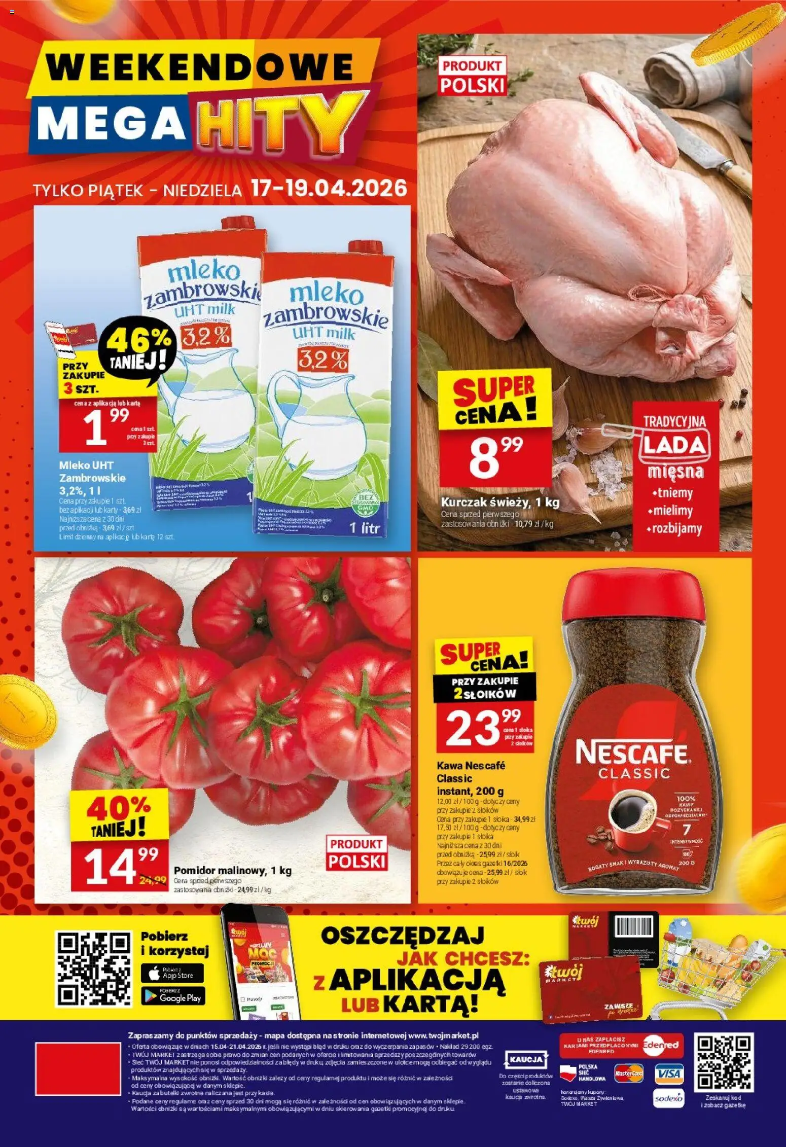 Twój Market gazetka od 15.04.2026 | Strona: 32 | Produkty: Karta, Nescafe, Mleko, Kawa