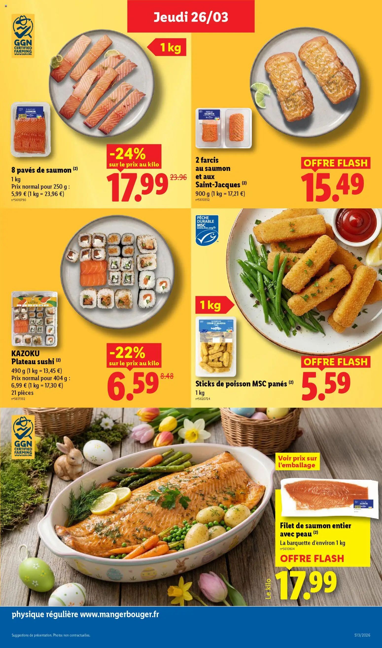 {H1} | Page: 7 | Produits: Pêche, Plateau, Poisson, Saumon