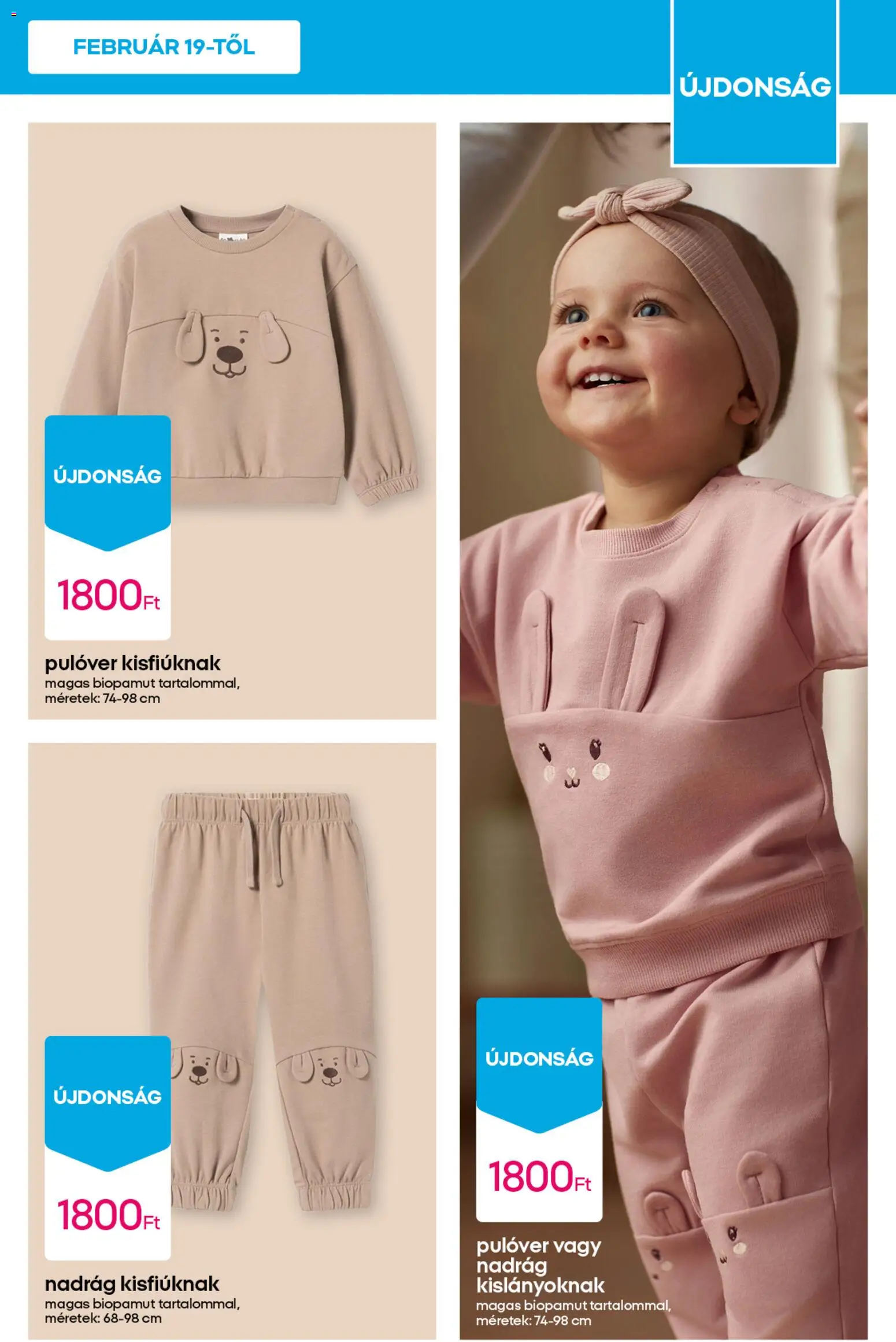 Pepco akciós ujság - amely érvényes a következő dátumtól: 26.02.2026 | Oldal: 9 | Termékek: Pulóver, Nadrág