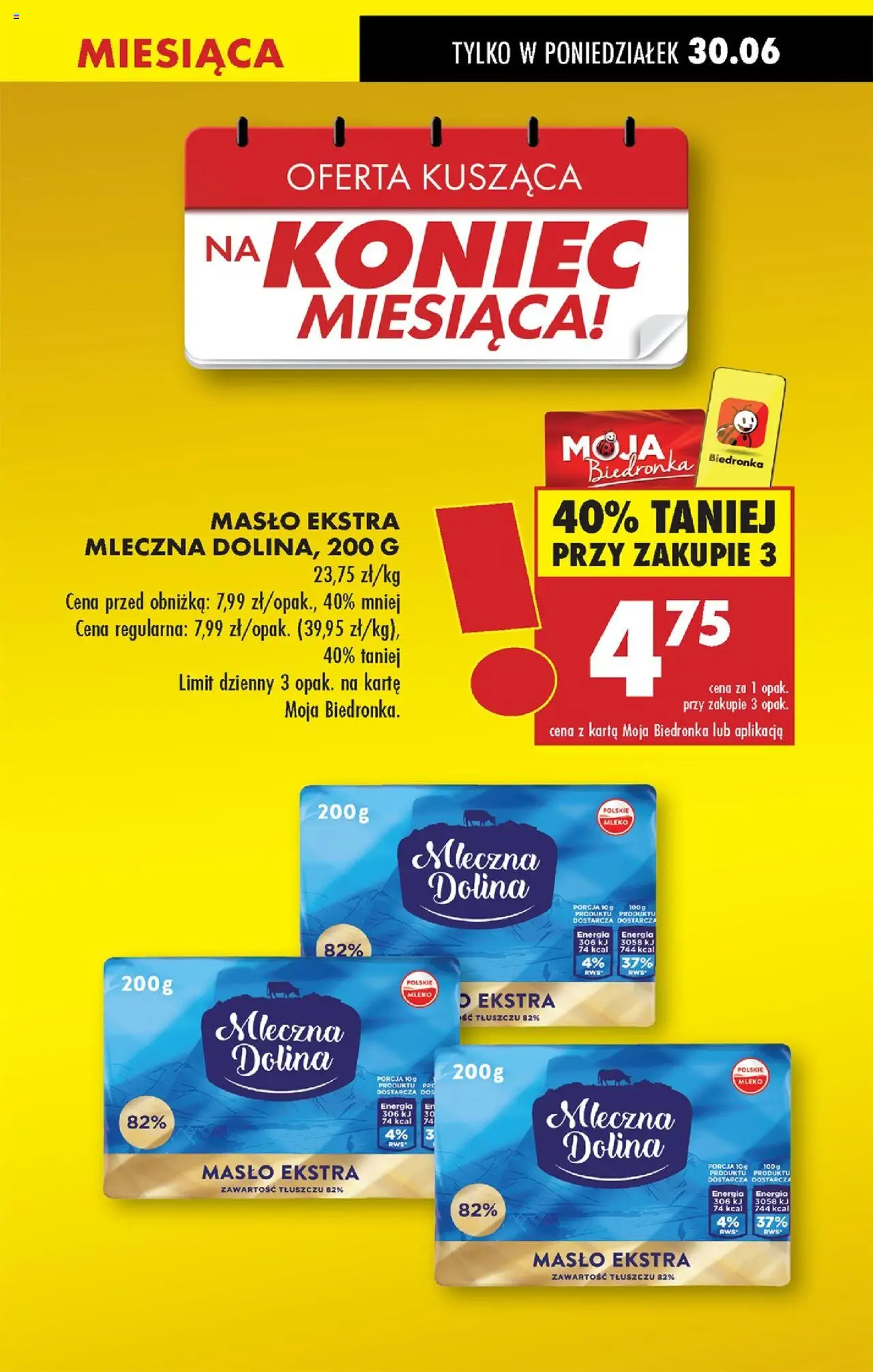 Biedronka gazetka od 30.06.2025 | Strona: 5 | Produkty: Karta, Mleko mleczna dolina, Mleko, Masło