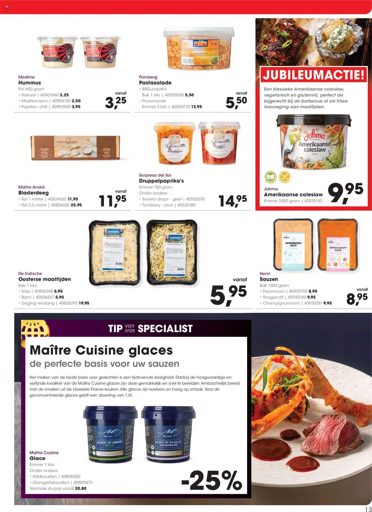 {H1} | Pagina: 13 | Producten: Pot, Kész piskótalap, Saus