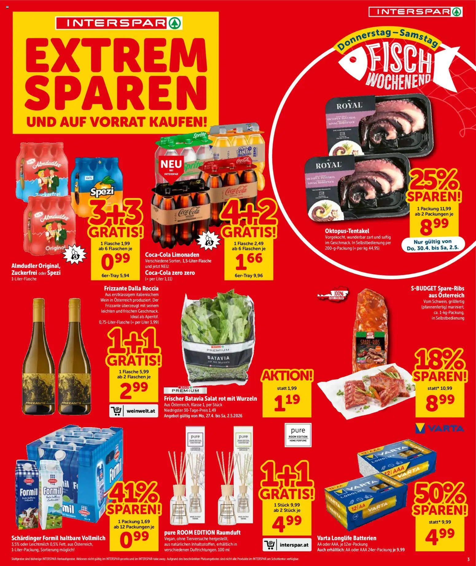 Interspar Flugblatt - Kärnten gültig ab 30.04.2026 | Seite: 4 | Produkte: Salat, Wein, Fisch