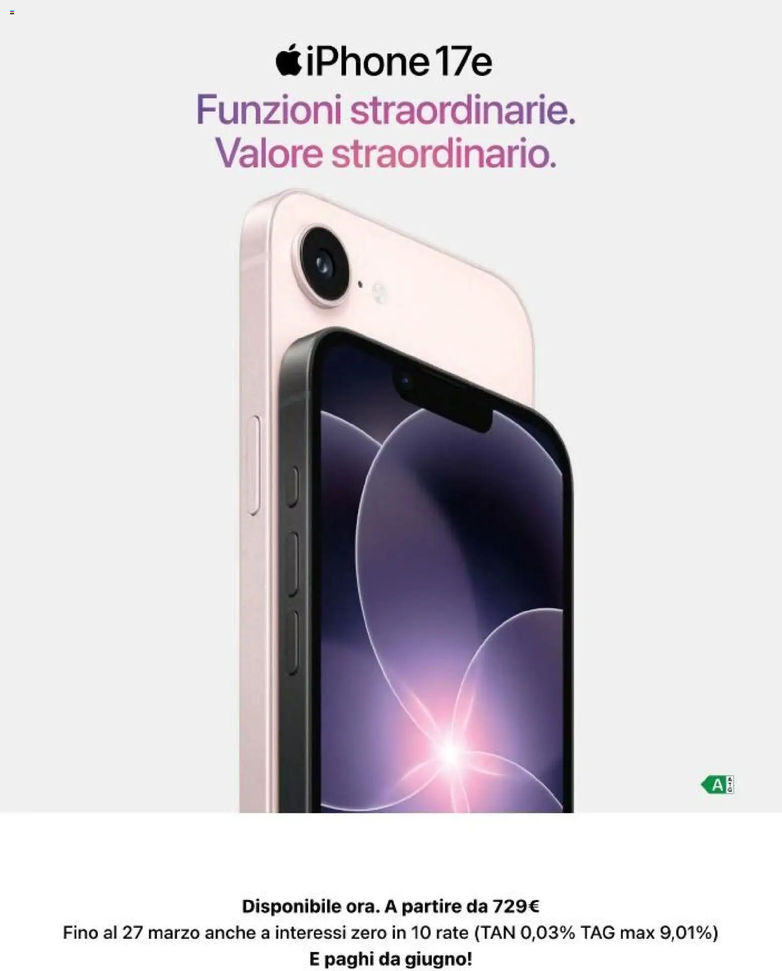 Volantino Unieuro del 20.03.2026 | Pagina: 8 | Prodotti: Iphone