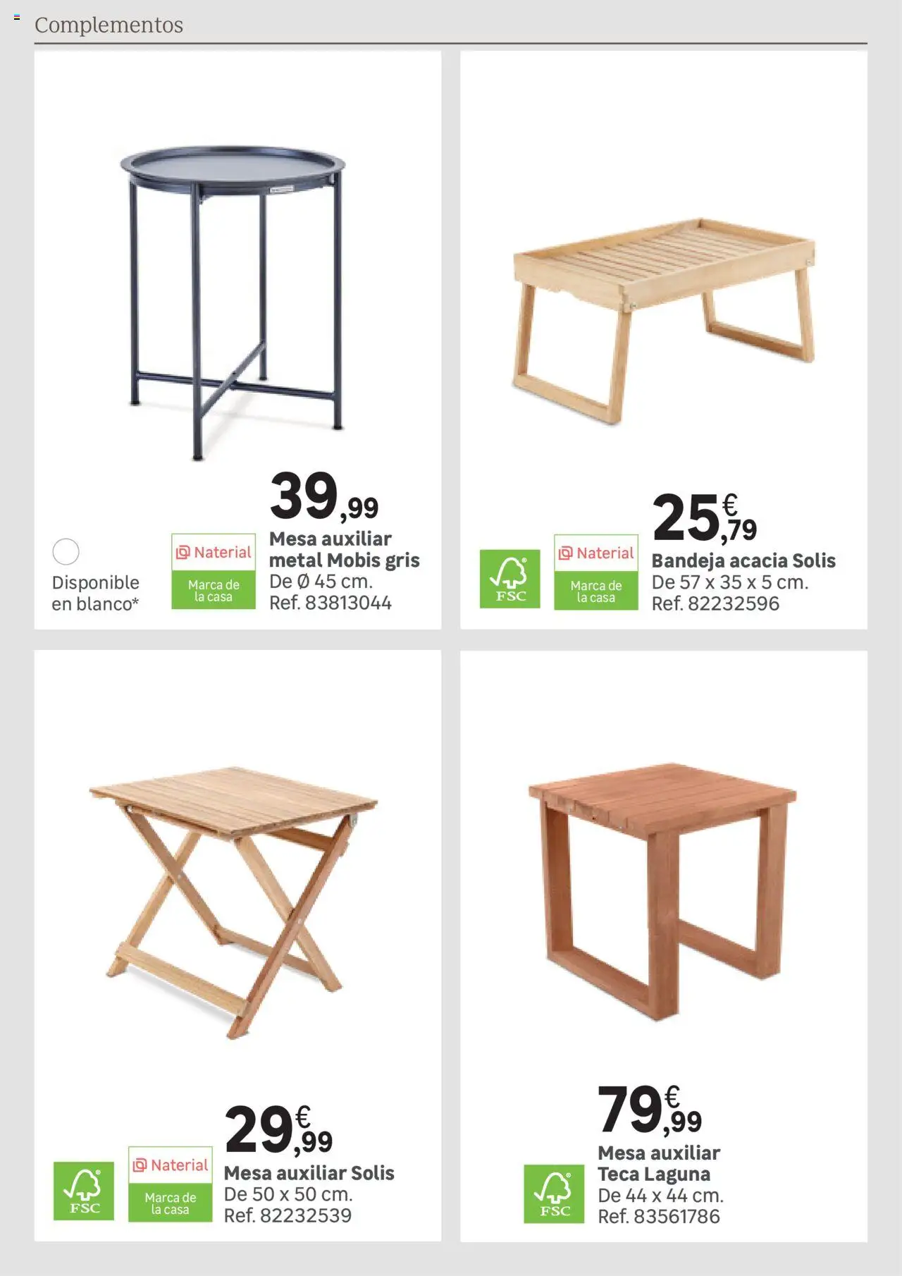 Leroy Merlin catálogo │ válido desde el 25.03.2025 | Página: 196 | Productos: Mesa auxiliar, Bandeja, Mesa