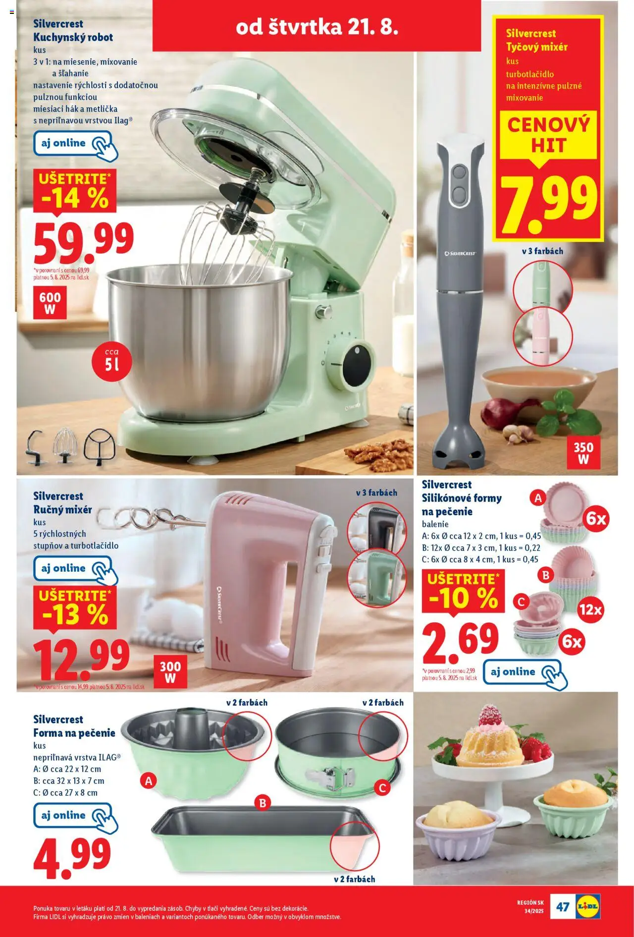 Lidl leták │ platný od 18.08.2025 | Strana: 79 | Produkty: Ručný mixér, Kuchynský robot, Mixér, Tyčový mixér